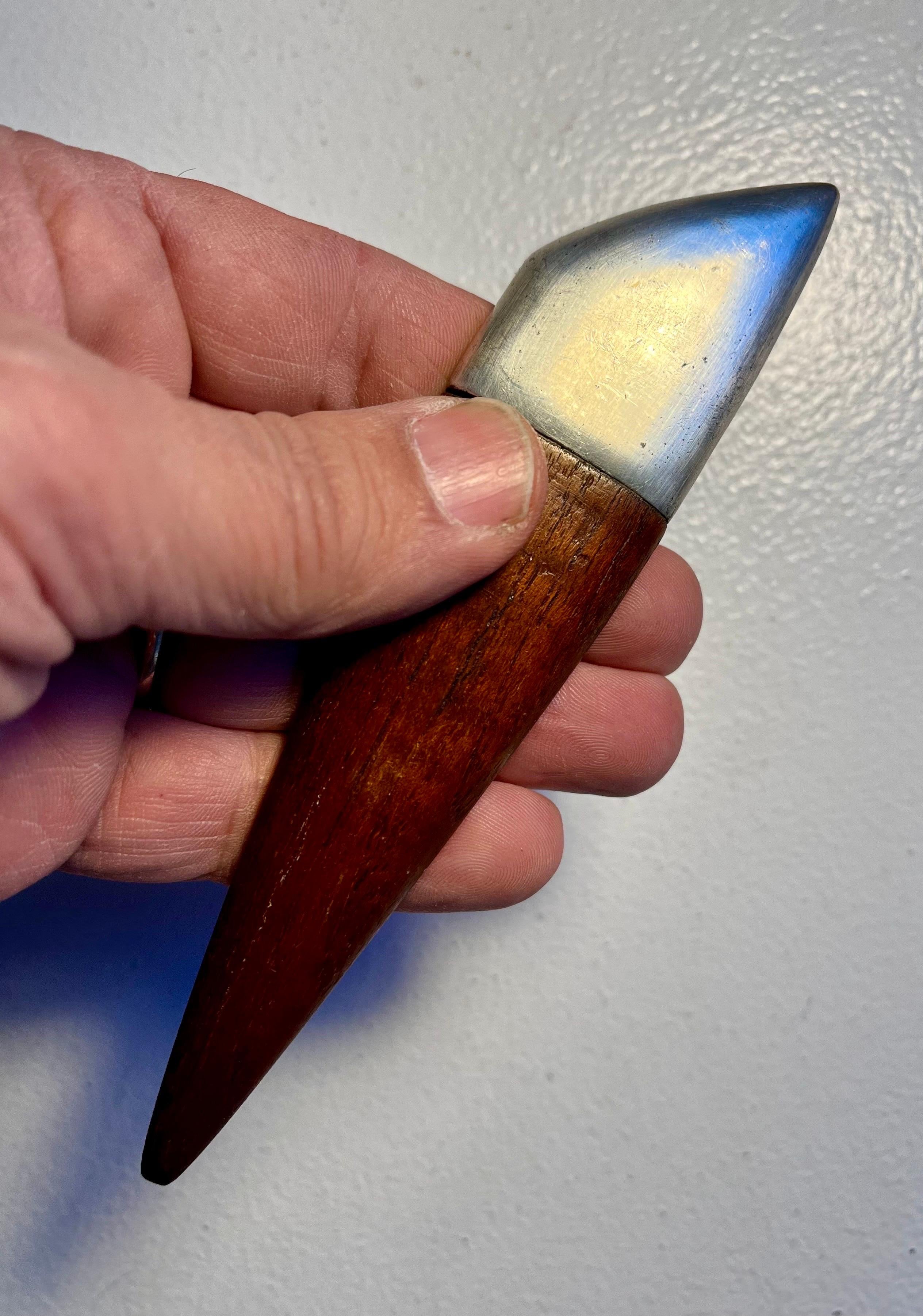 Danish Teak and Metal Bottle Opener For Sale 1