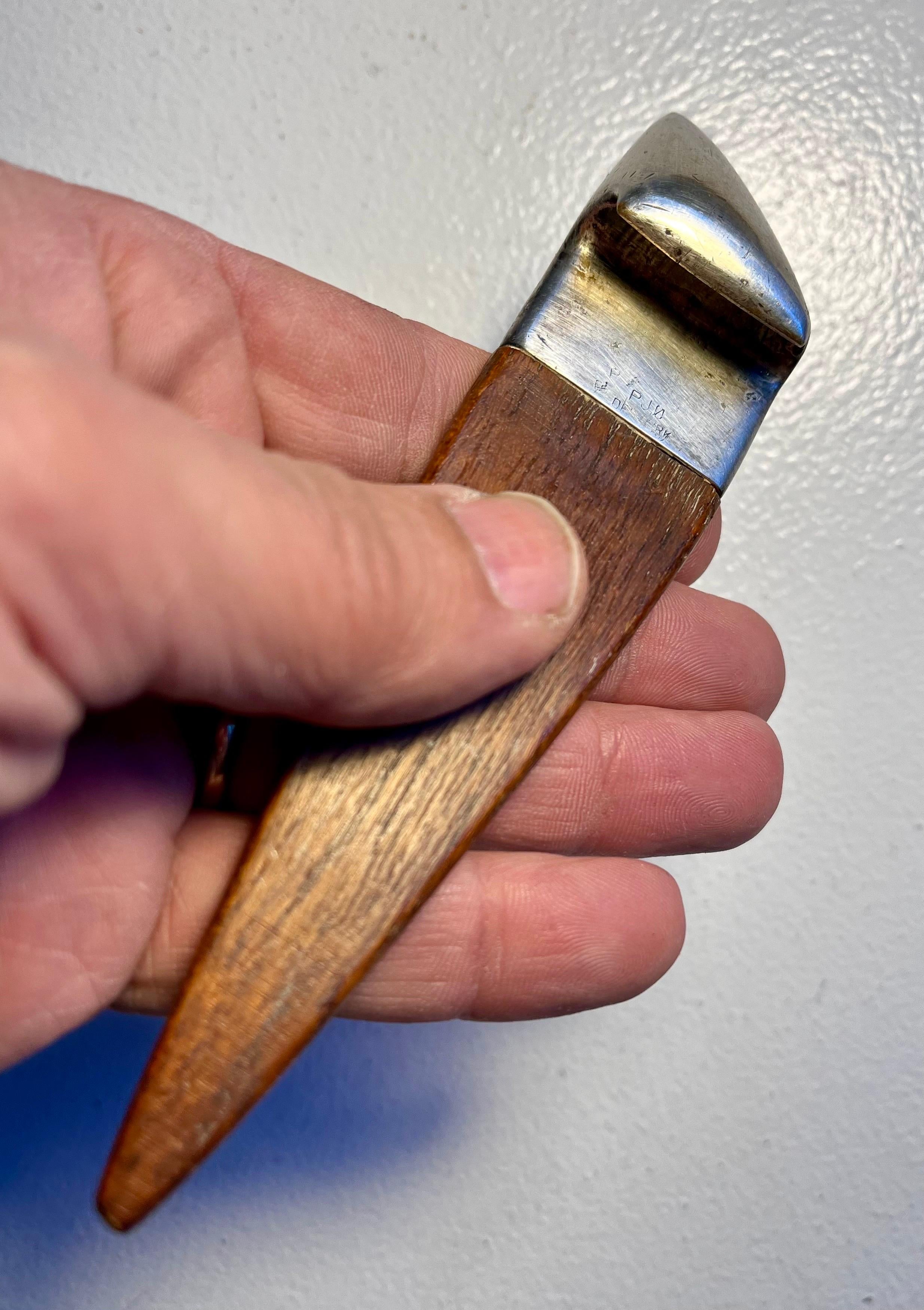 Danish Teak and Metal Bottle Opener For Sale 4