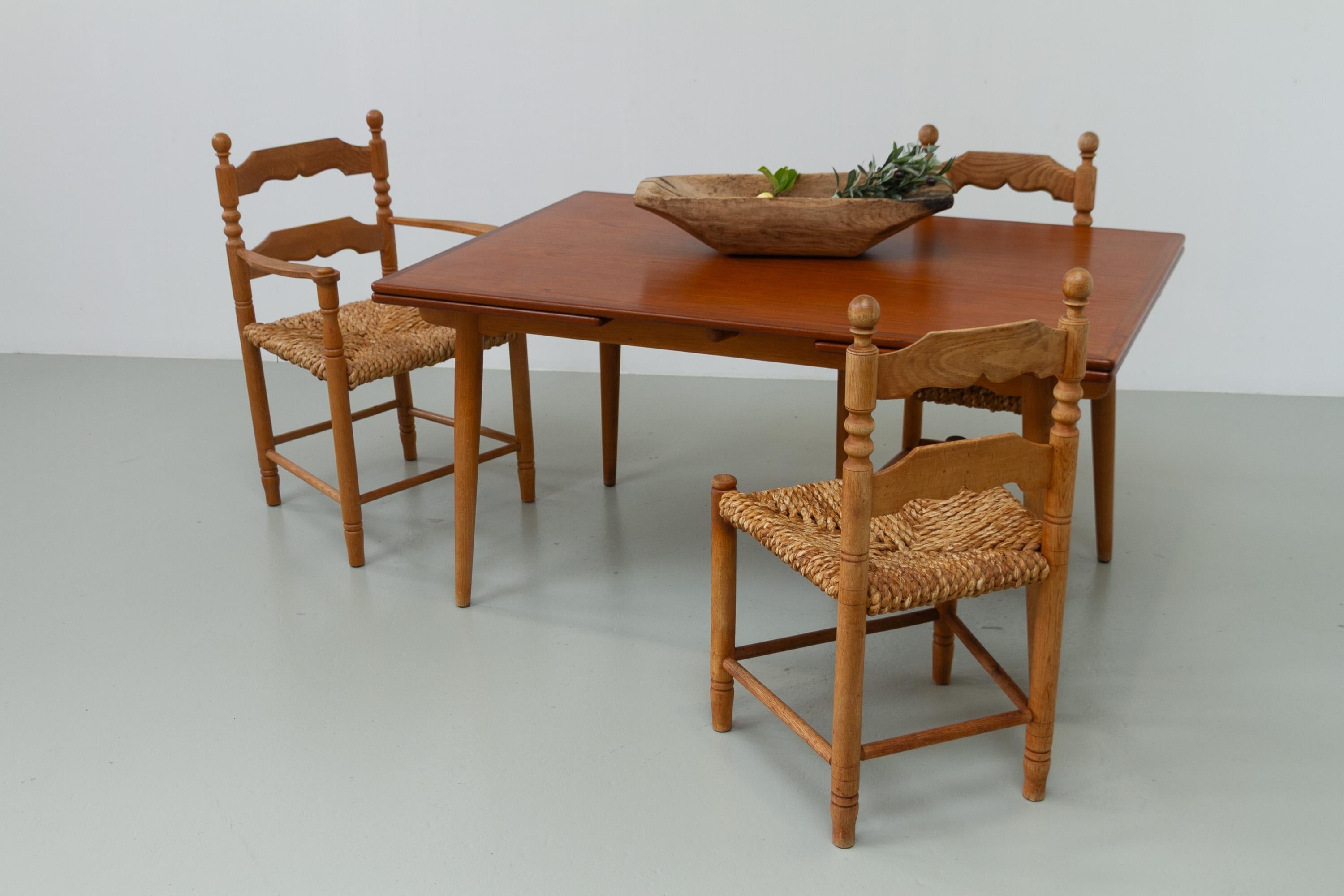 Danish Teak and Oak AT-312 Dining Table by Hans Wegner for Andreas Tuck, 1960s en venta 11