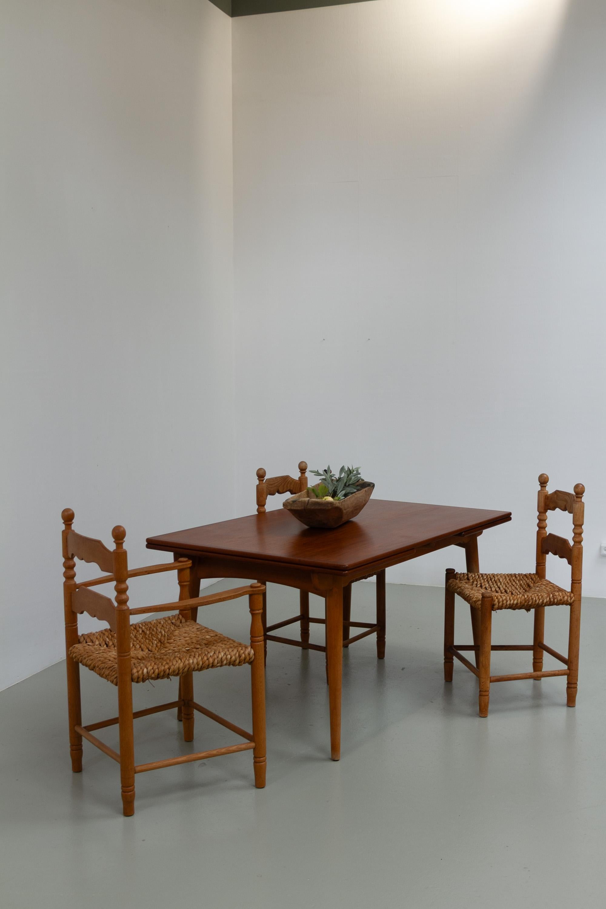 Danish Teak and Oak AT-312 Dining Table by Hans Wegner for Andreas Tuck, 1960s en venta 13