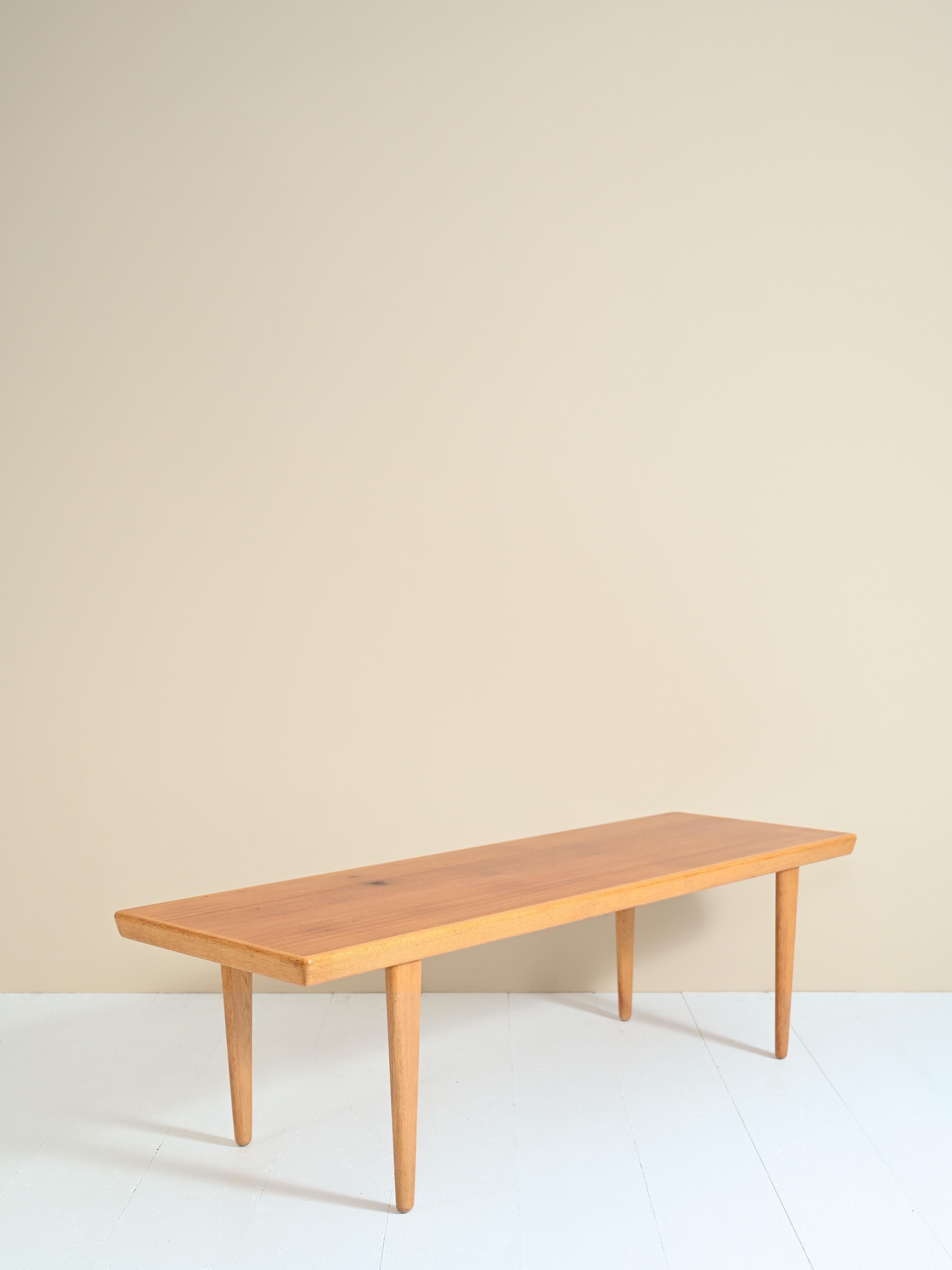 Danish Teak and Oak Living Room Table For Sale 2