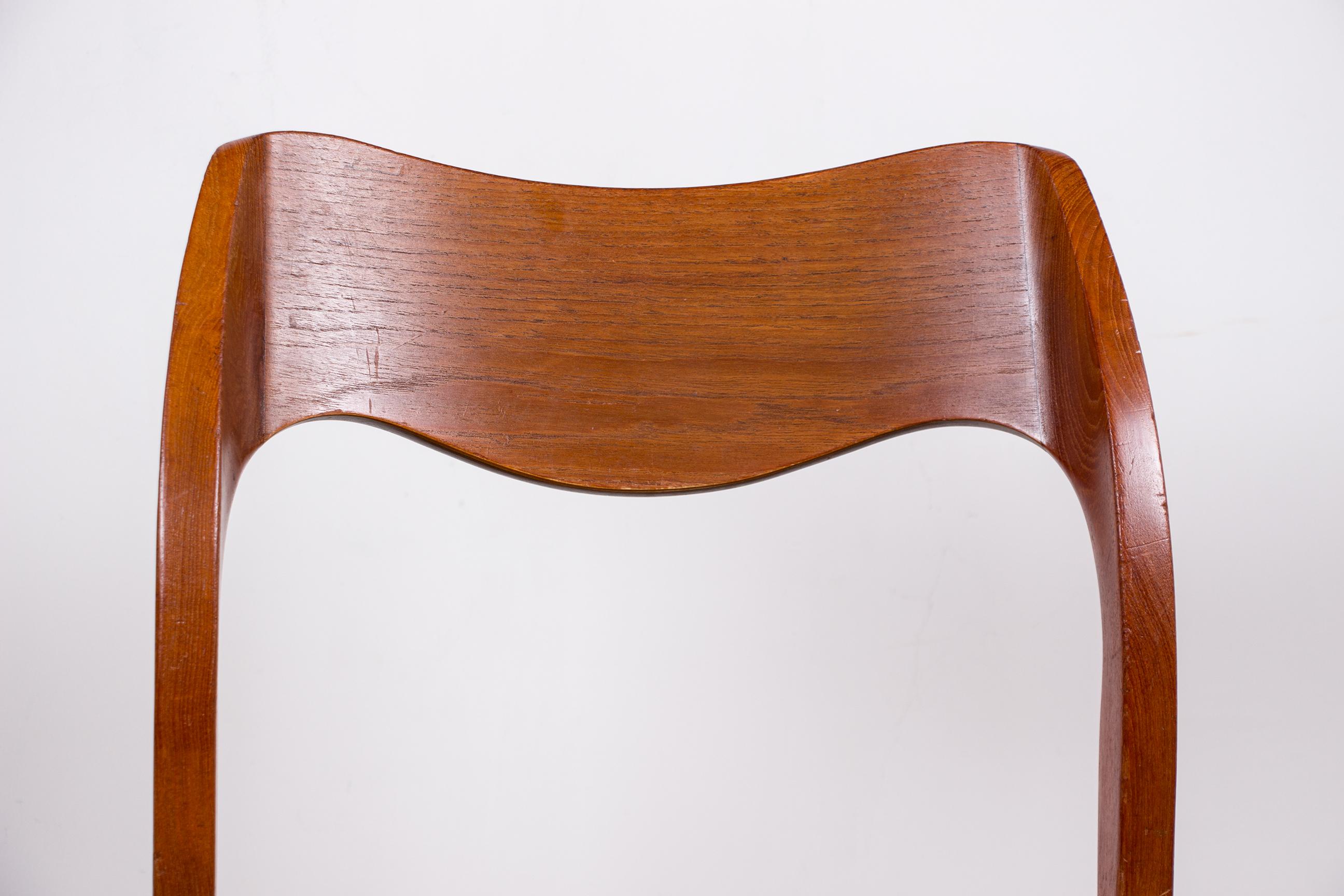 Danish Teak and rope chair, model 71 by Niels Otto Moller 1960. In Excellent Condition In JOINVILLE-LE-PONT, FR