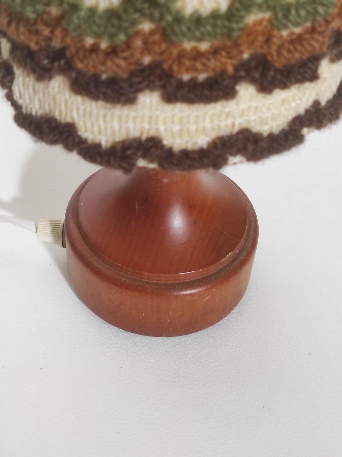 Mid-Century Modern Danish Teak and Rope Table Lamp 1960s For Sale