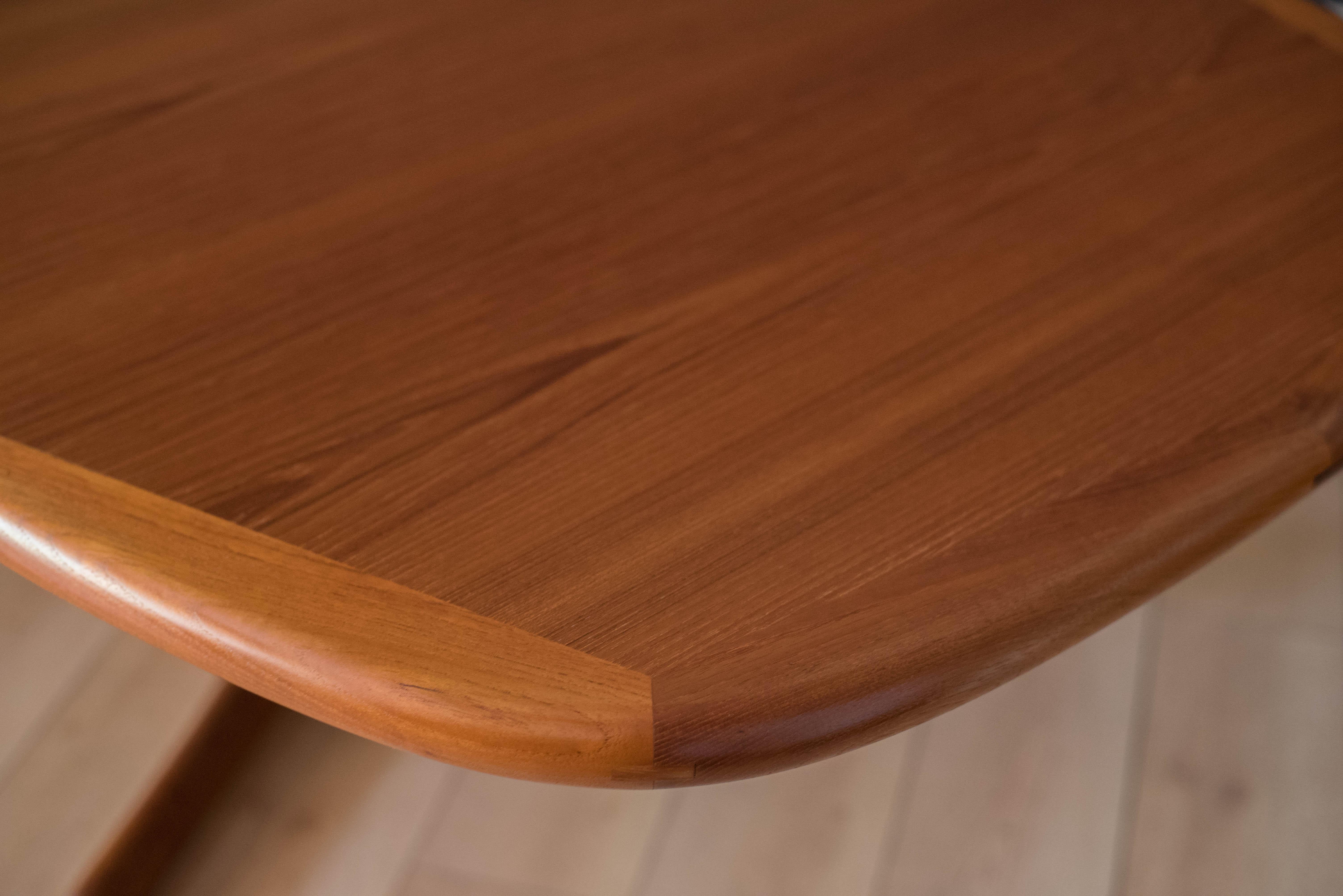 Danish Teak and Rosewood Oval Extending Double Pedestal Dining Table by Rasmus 8