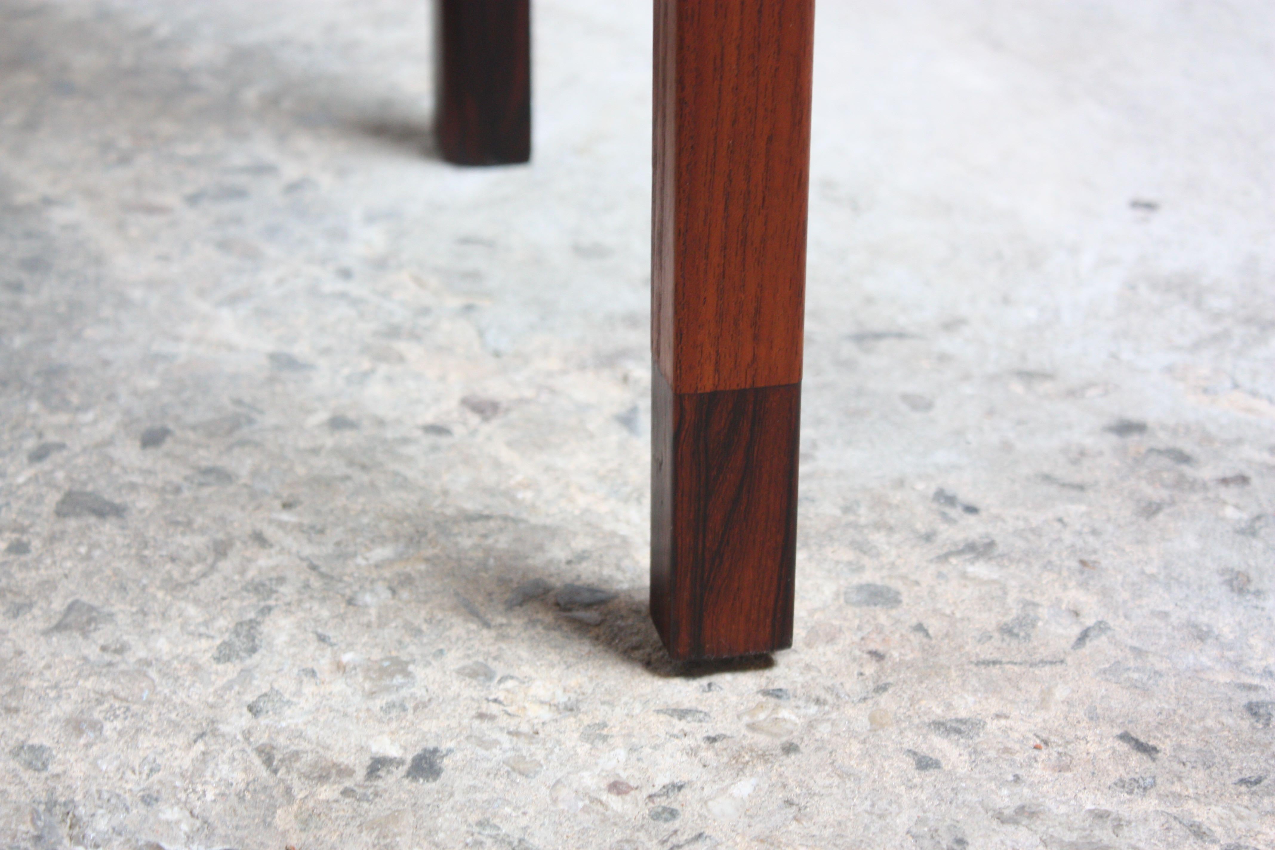 Danish Teak and Rosewood Side Table Designed for the Rigspolitiet Headquarters For Sale 5