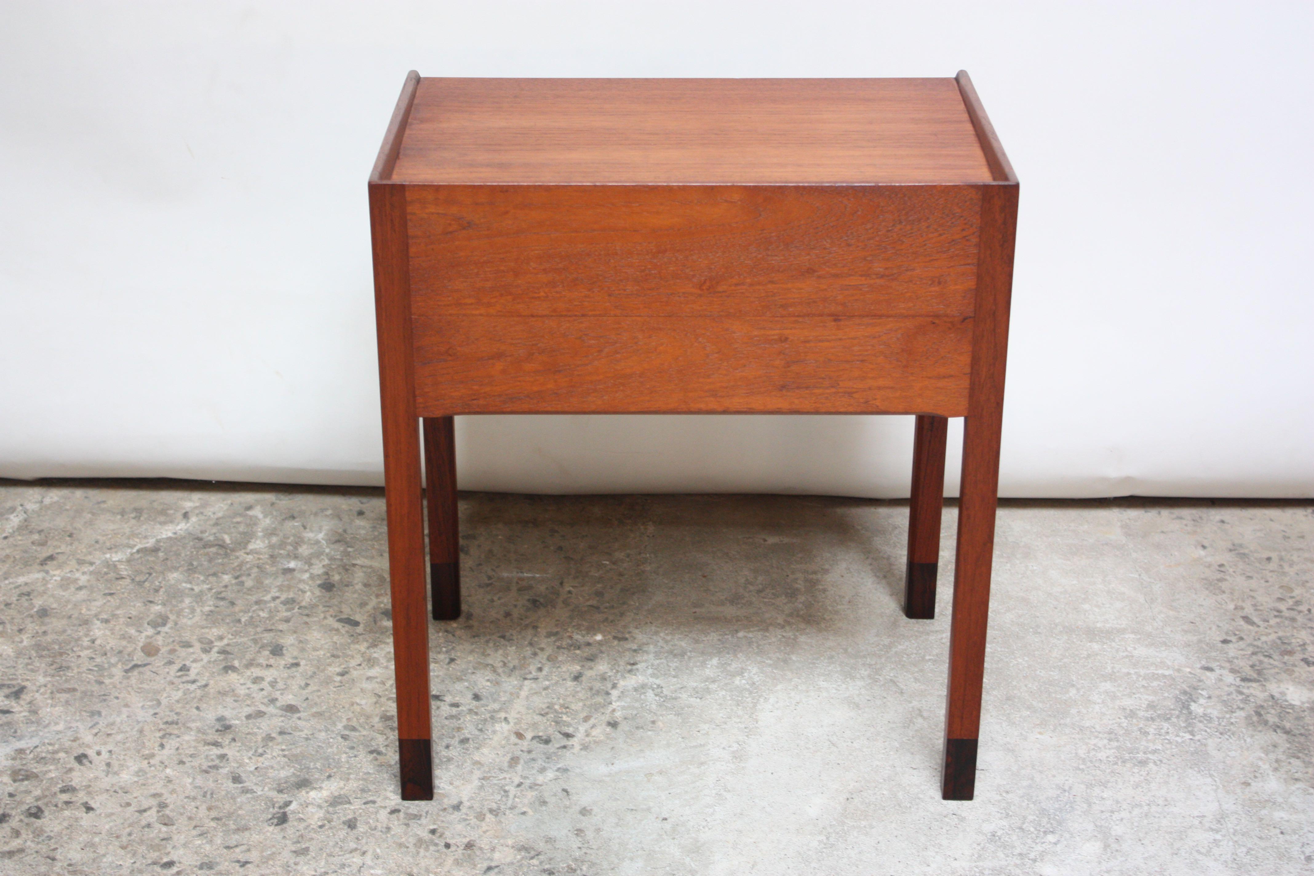 Danish Teak and Rosewood Side Table Designed for the Rigspolitiet Headquarters For Sale 1