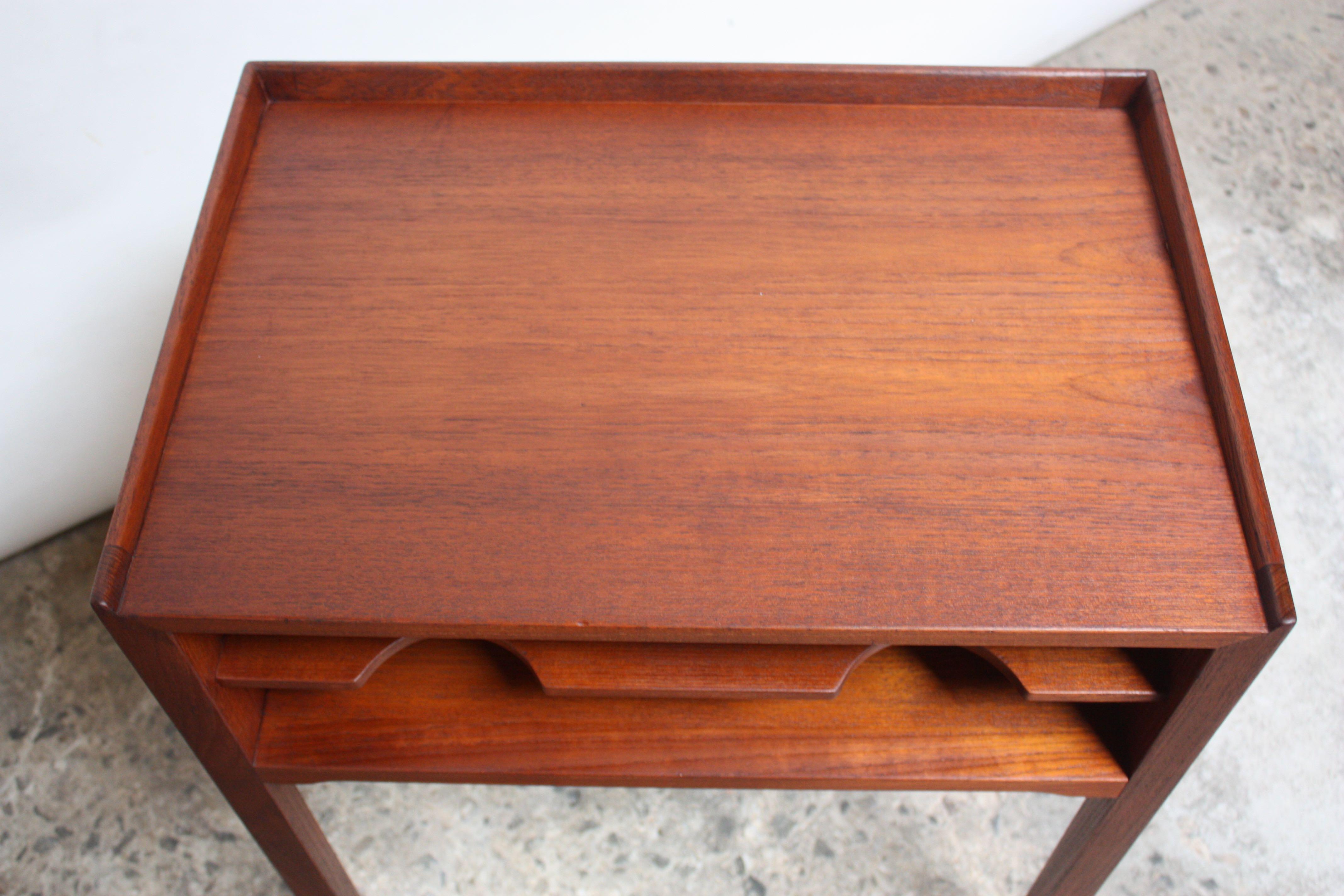 Danish Teak and Rosewood Side Table Designed for the Rigspolitiet Headquarters For Sale 2