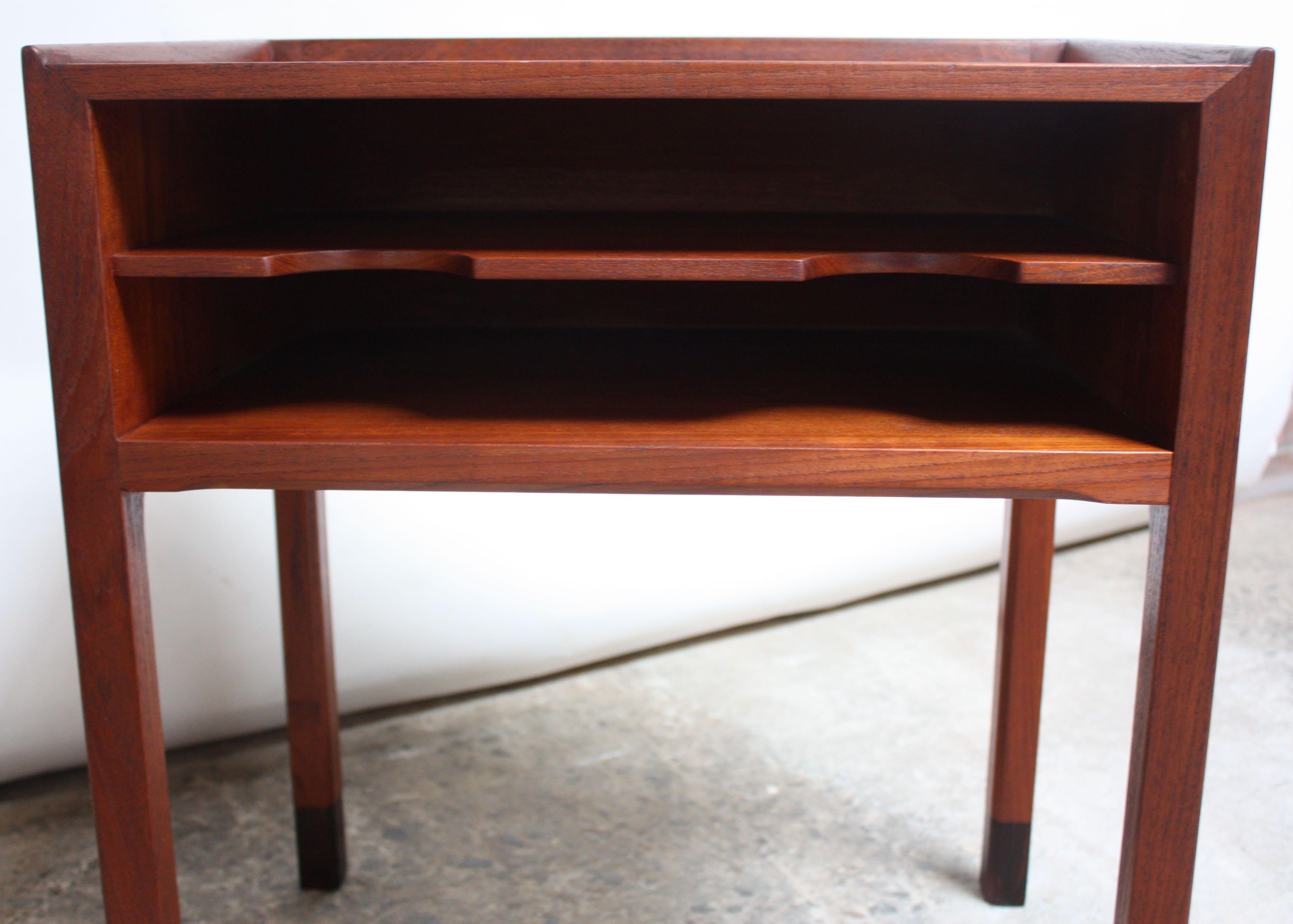 Danish Teak and Rosewood Side Table Designed for the Rigspolitiet Headquarters For Sale 3