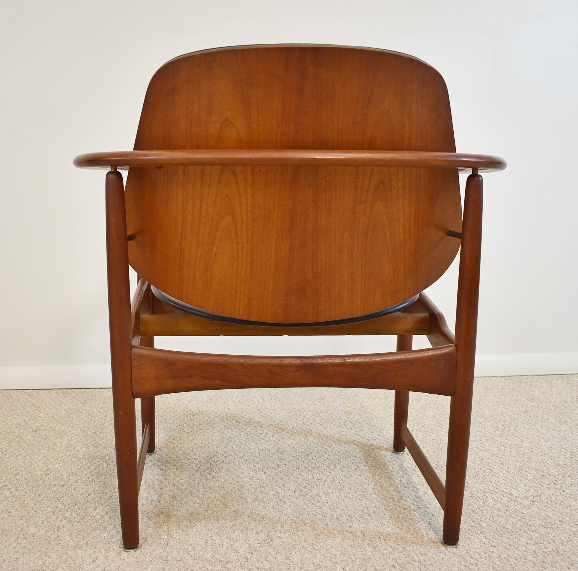 Danish Teak Armchair by Arne Hovmand-Olsen Mid-Century Modern For Sale 1