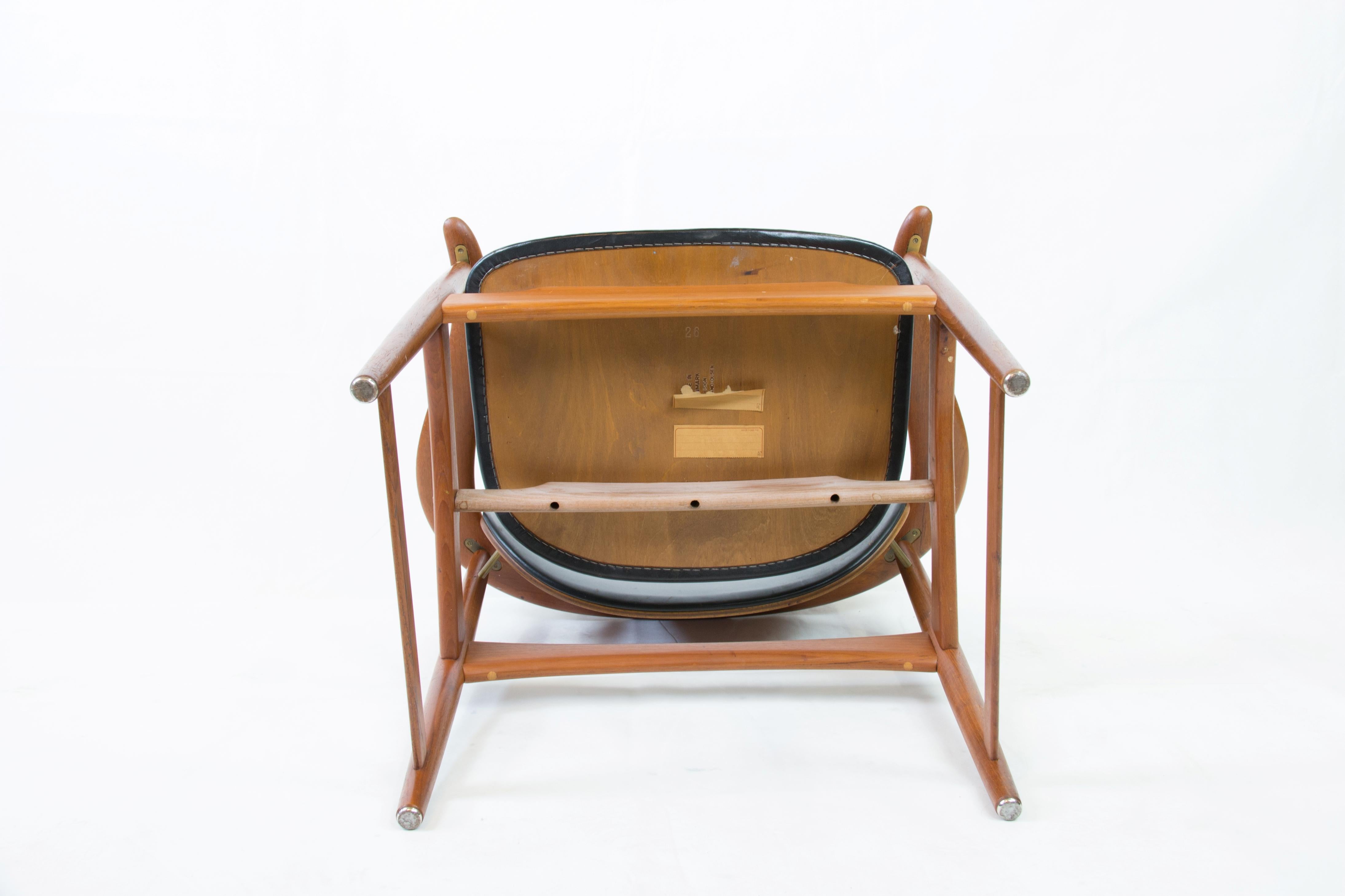 Mid-20th Century Danish teak armchair 