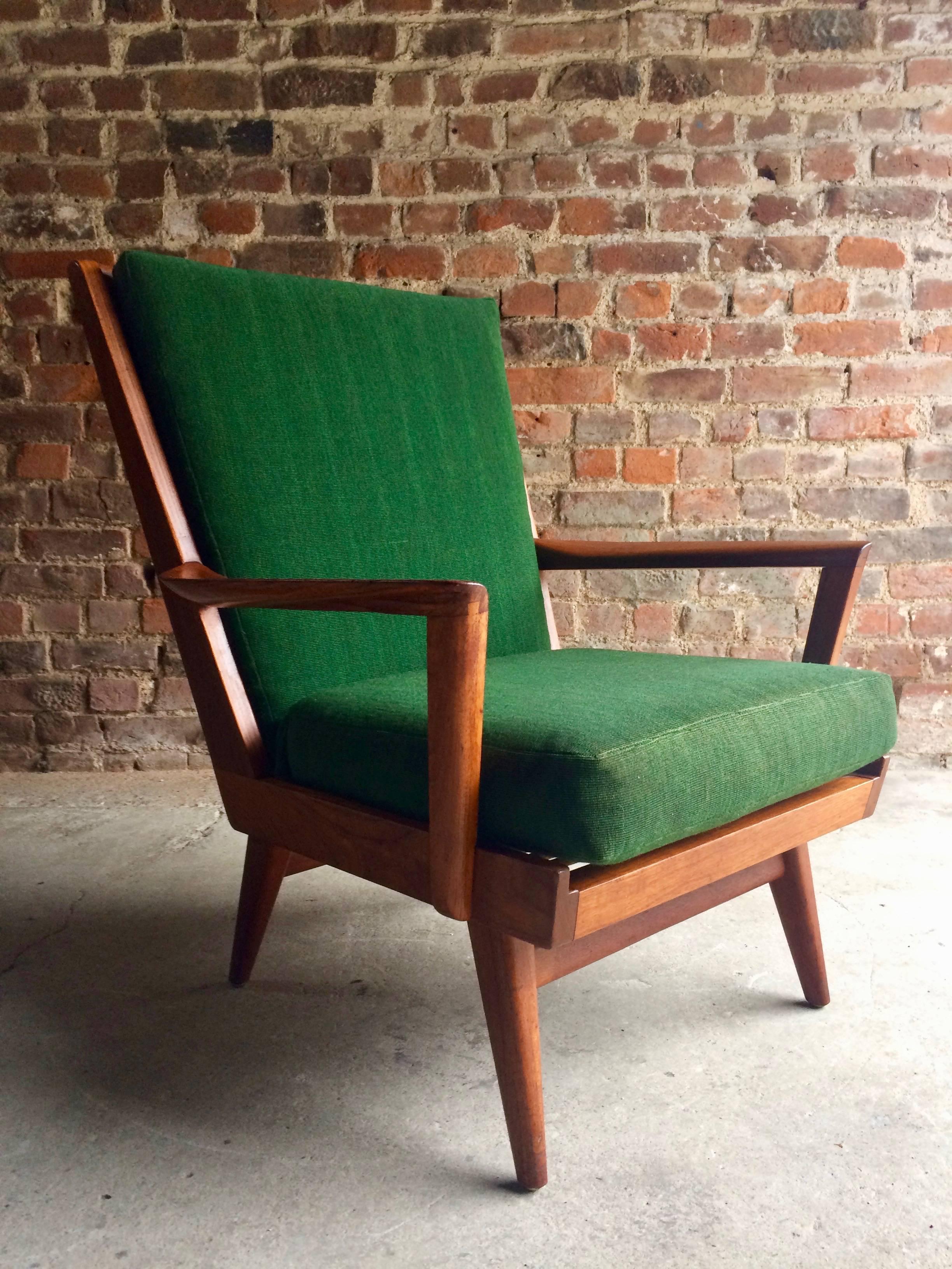 Danish Teak Armchair Lounge Chair Midcentury 1950s Scandinavian Style 5