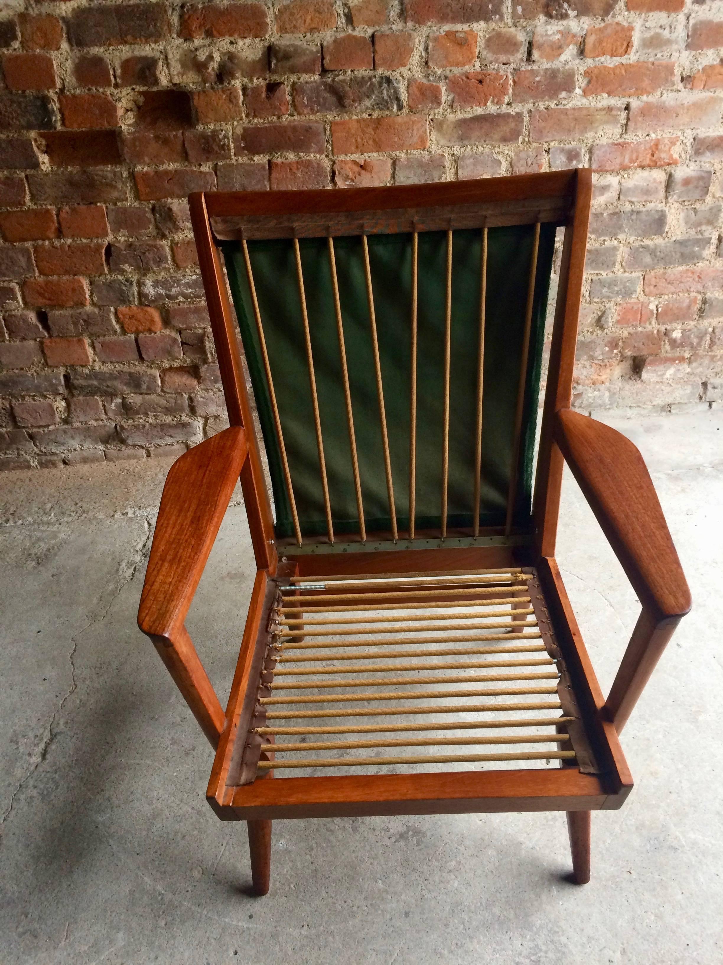 Danish Teak Armchair Lounge Chair Midcentury 1950s Scandinavian Style 7