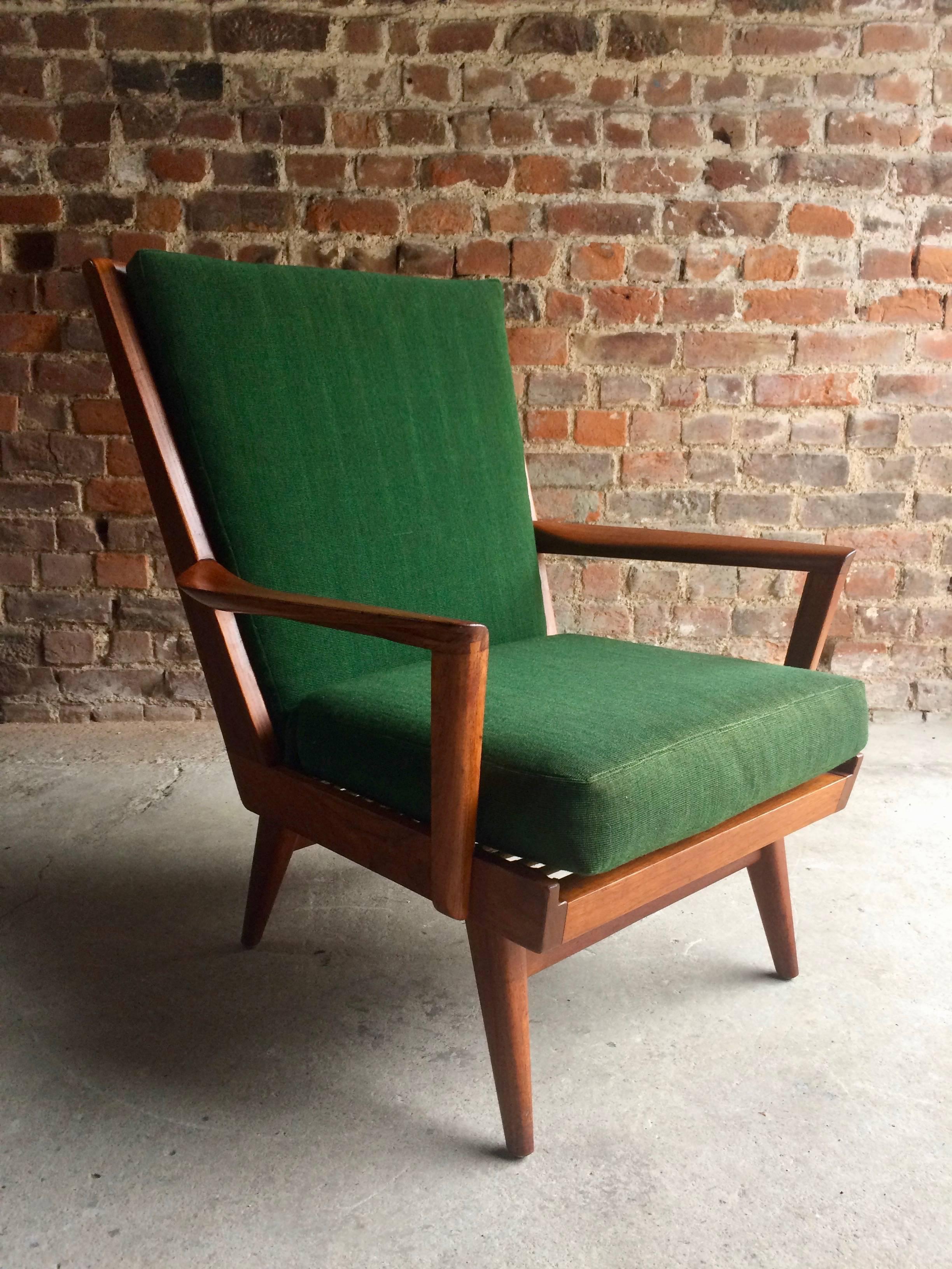 Danish Teak Armchair Lounge Chair Midcentury 1950s Scandinavian Style In Excellent Condition In Longdon, Tewkesbury