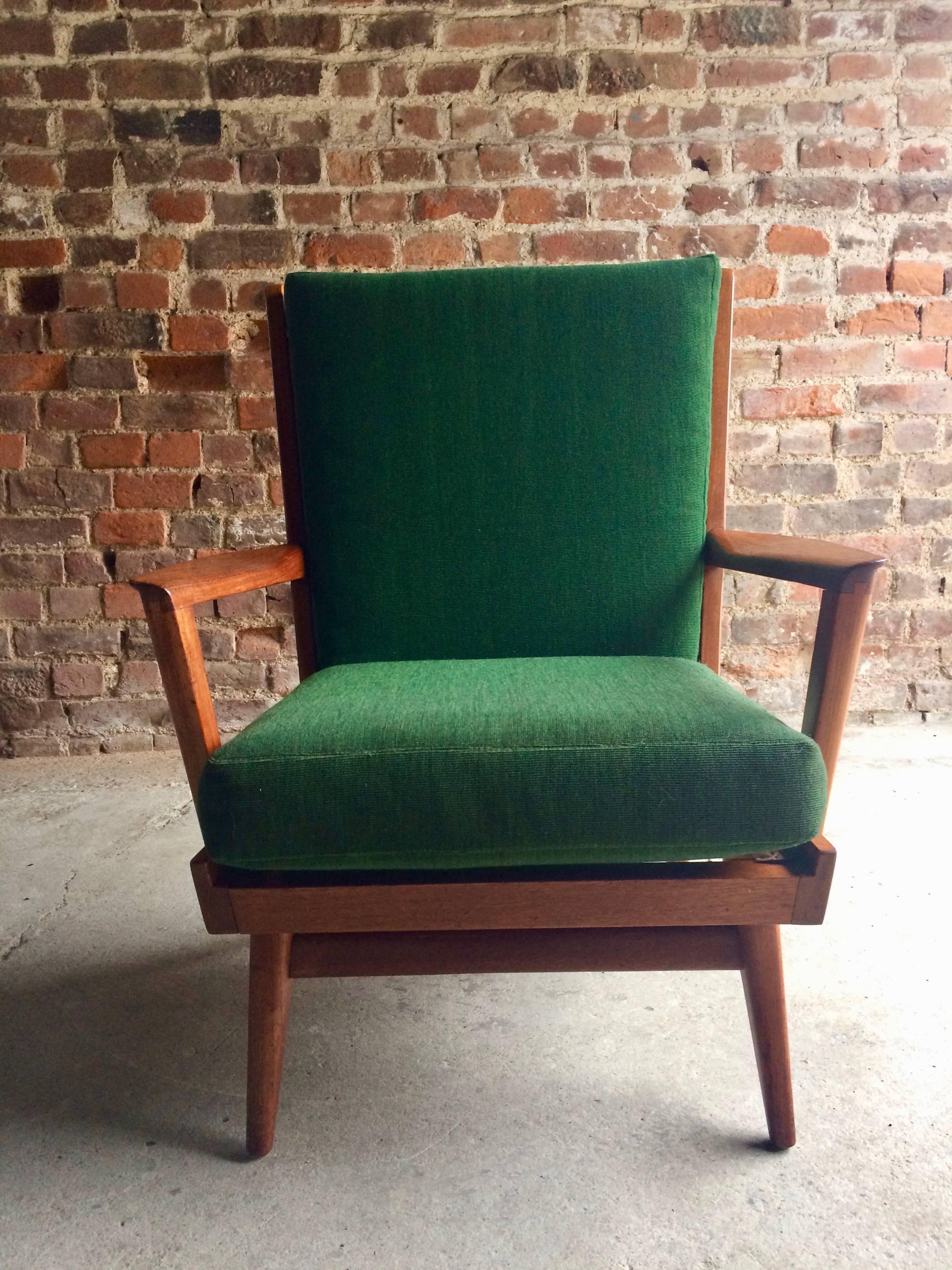 Danish Teak Armchair Lounge Chair Midcentury 1950s Scandinavian Style 4