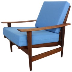 Danish Teak Armchair Newly Upholstered, 1960s