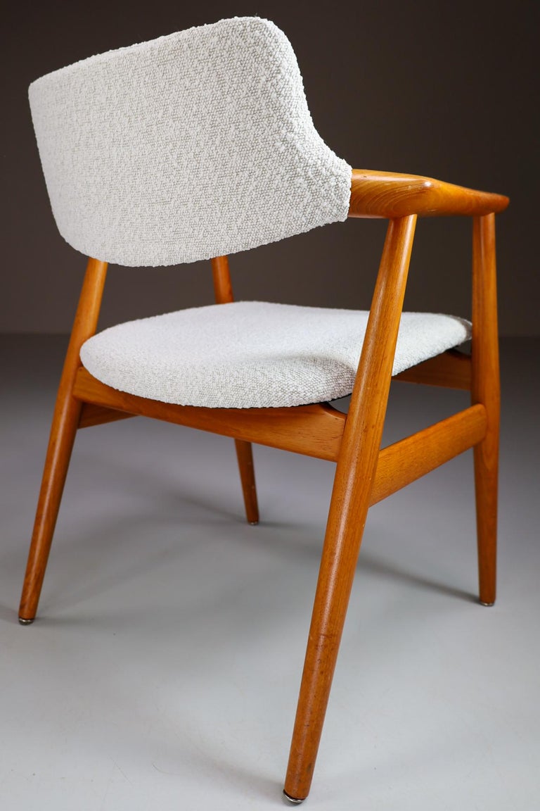 20th Century Danish Teak Armchairs GM11 by Svend Aage Eriksen in New Boucle Fabric, 1960s For Sale
