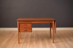 Danish Teak Arne Vodder Drop-Leaf Extendable Desk