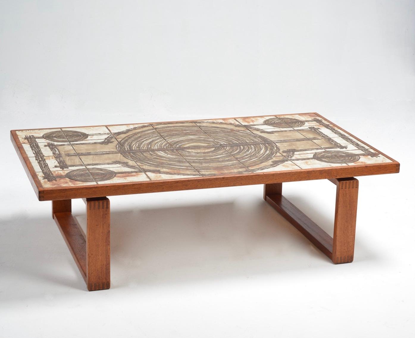Mid-Century moderno Divano o tavolino in teak danese di Ox Art in vendita