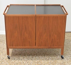 Danish Teak Bar Cart by Niels Erik Glasdam Jensen