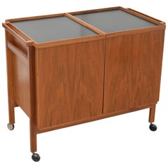 Danish Teak Bar Cart by Niels Erik Glasdam Jensen