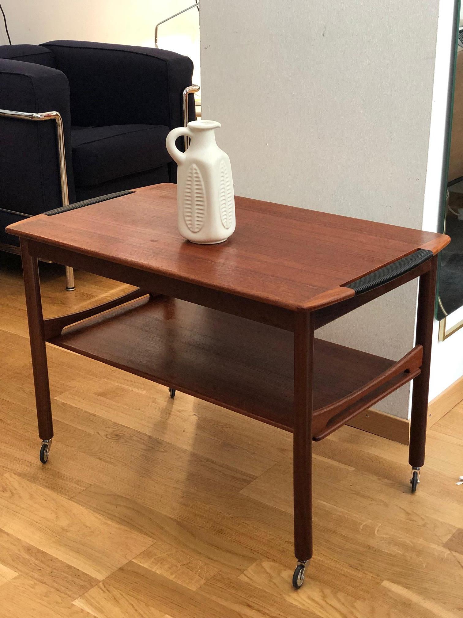 Mid-20th Century Danish Teak Bar Serving Trolley Scandinavian Midcentury For Sale