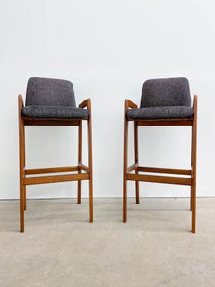 Tabourets de bar danois en teck de Tarm Stole OG Mobelfabrik
