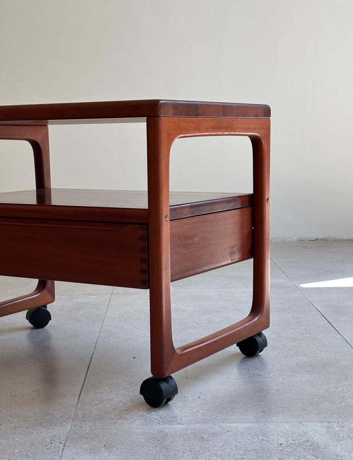 Carrello bar danese in teak di Peter Brink per BR Møbler Gelsted, Danimarca, anni '60 in vendita 1