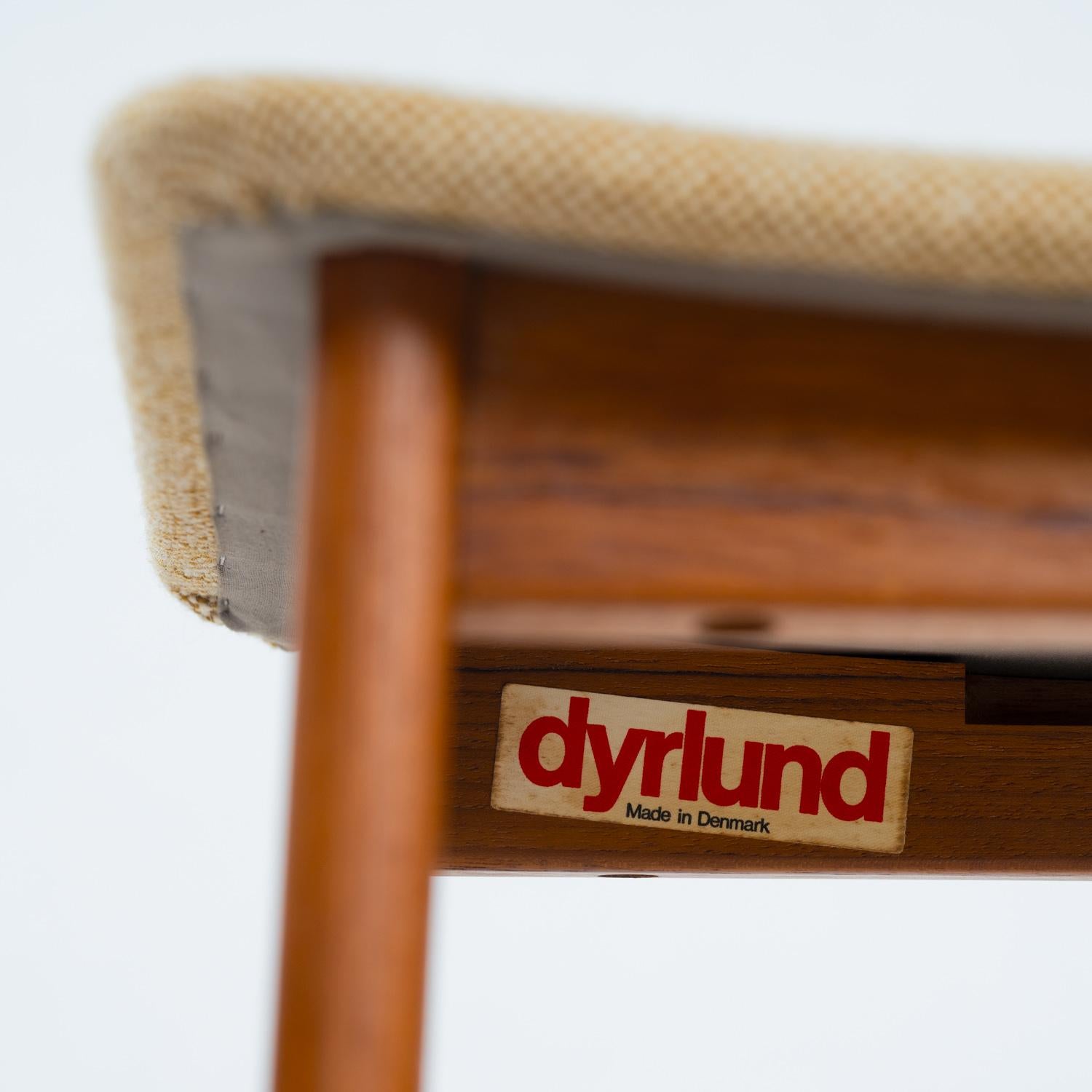 Dänische Barhocker aus Teakholz von Erik Buch für Dyrlund, Dänemark 1960er Jahre, 3er-Set im Angebot 10