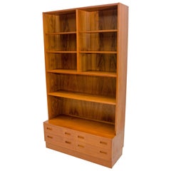 Danish Teak Bookcase and Drawer Cabinet, Poul Hundevad