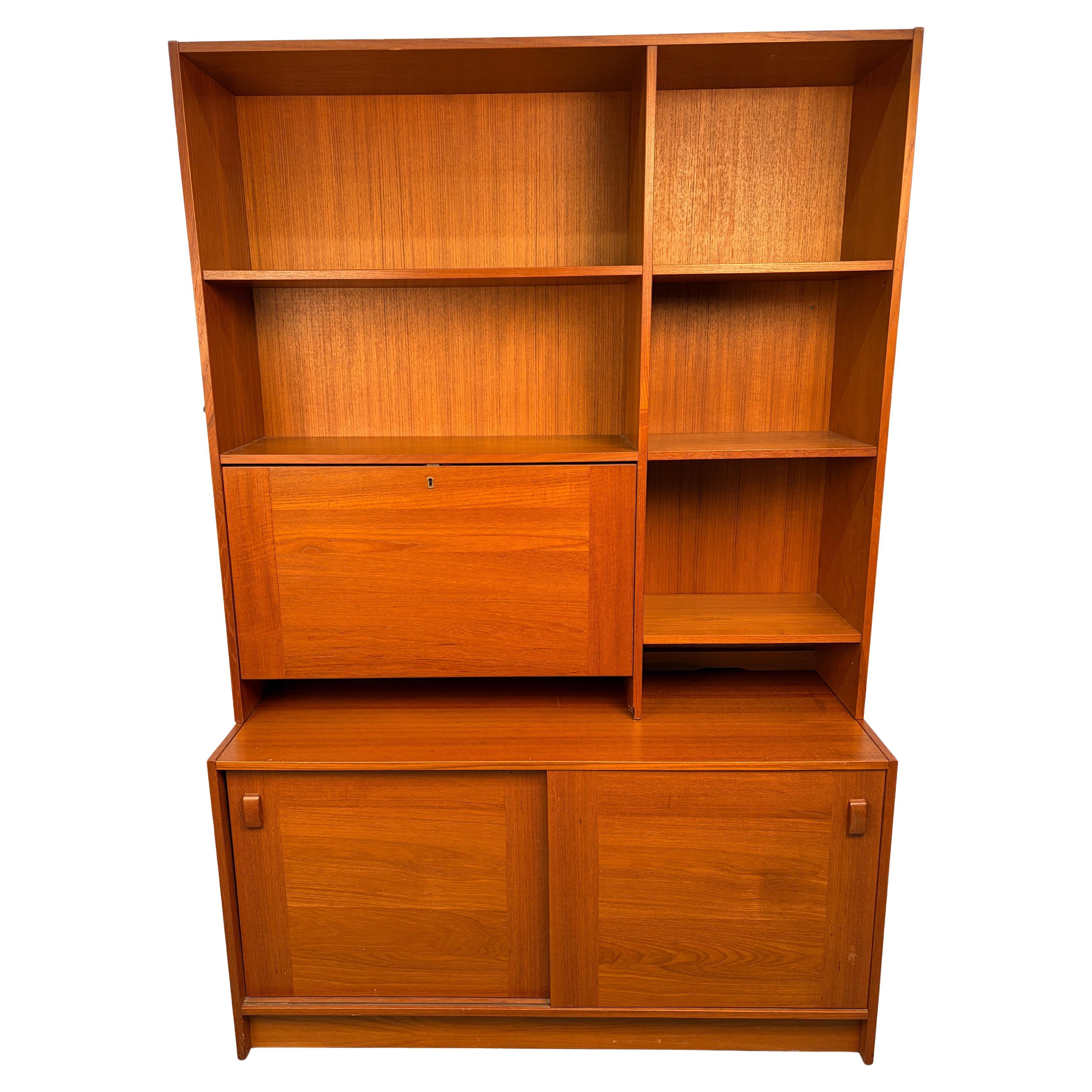 Danish Teak Bookcase by Domino Møbler For Sale