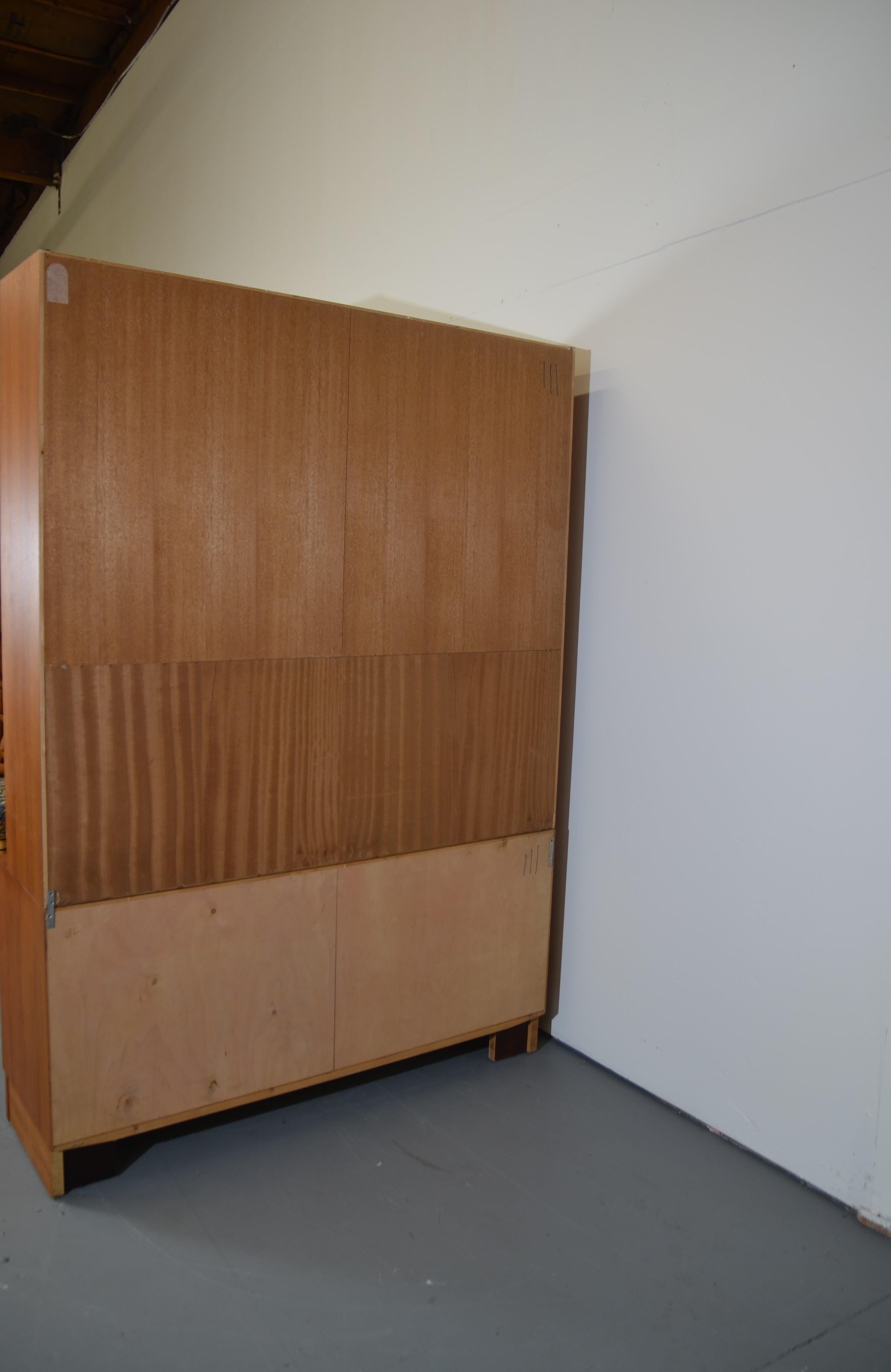 Danish Teak Bookcase, Desk Secretary by Poul Hundevad In Good Condition For Sale In Pomona, CA