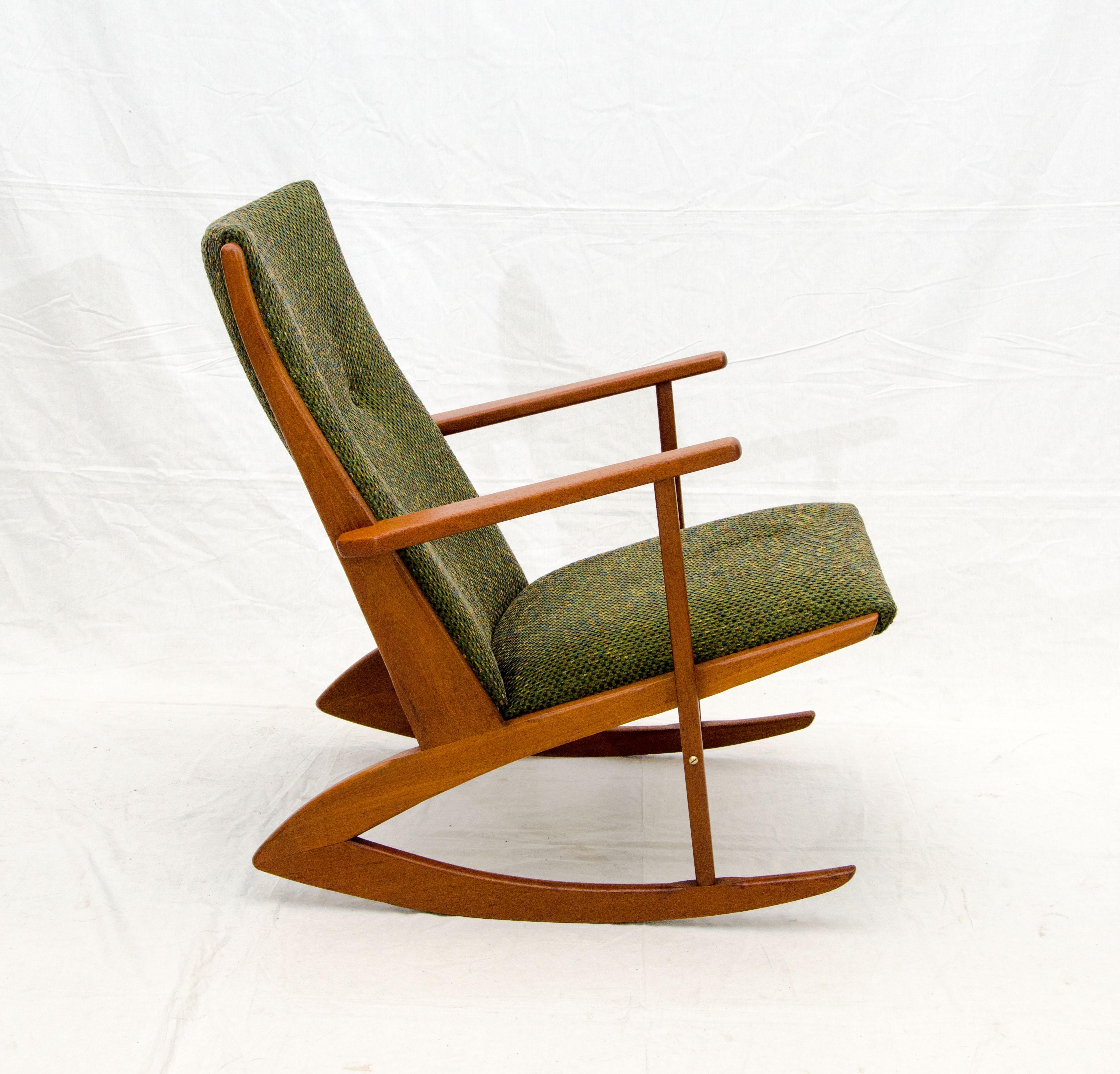 Danish Teak Boomerang Rocking Chair by Holger Georg Jensen 4