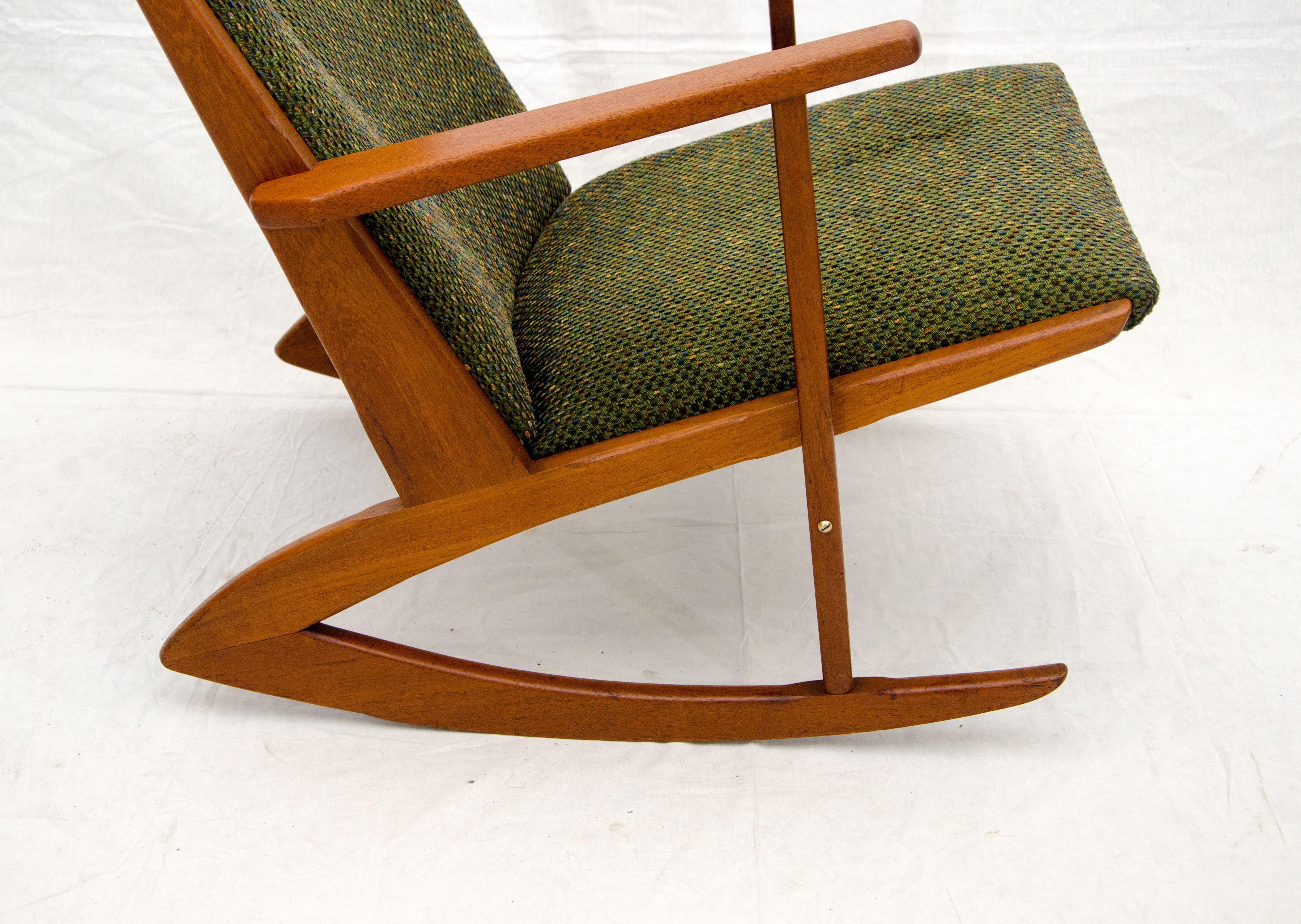 Danish Teak Boomerang Rocking Chair by Holger Georg Jensen 9