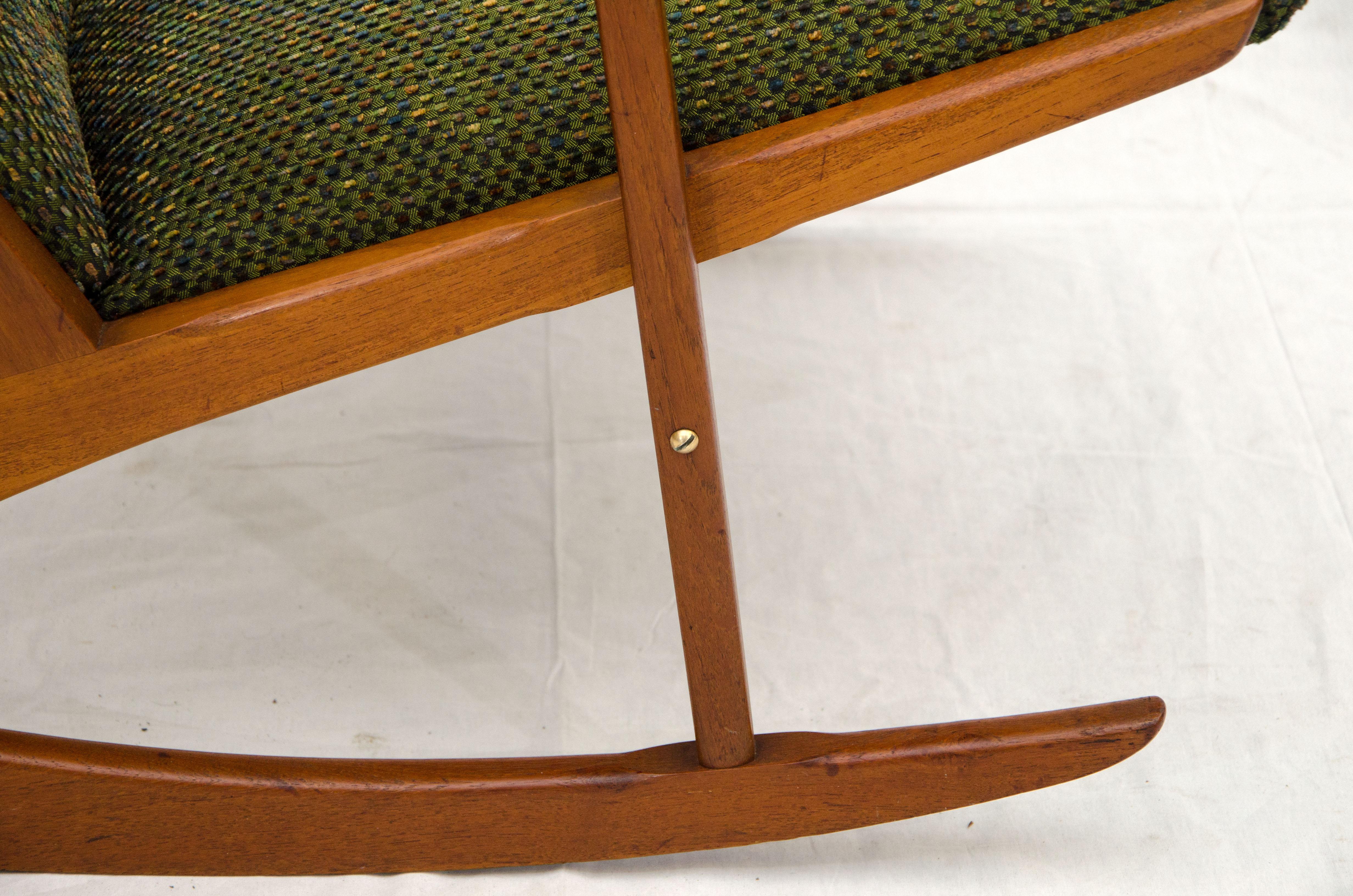 Danish Teak Boomerang Rocking Chair by Holger Georg Jensen 11