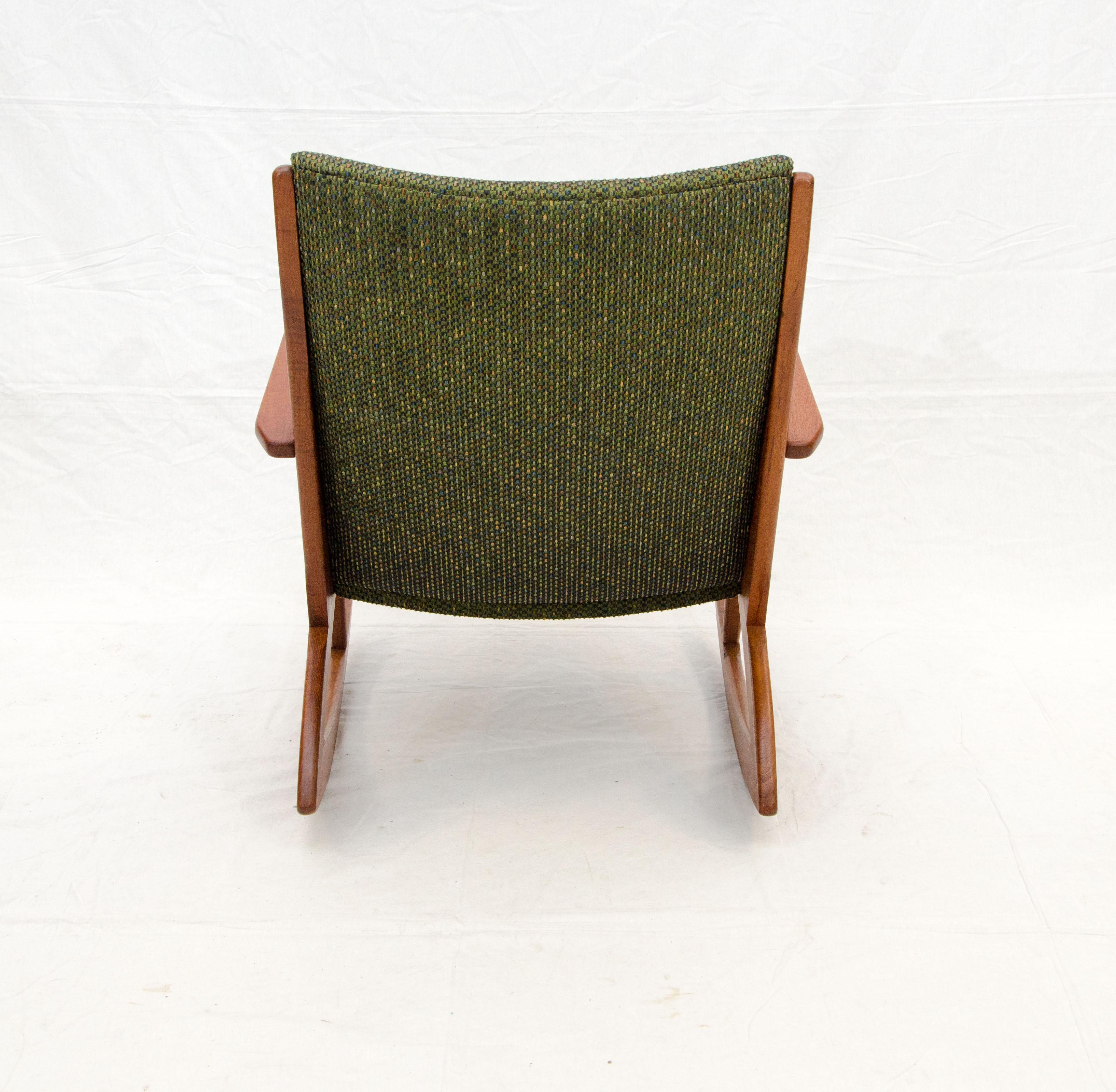 20th Century Danish Teak Boomerang Rocking Chair by Holger Georg Jensen