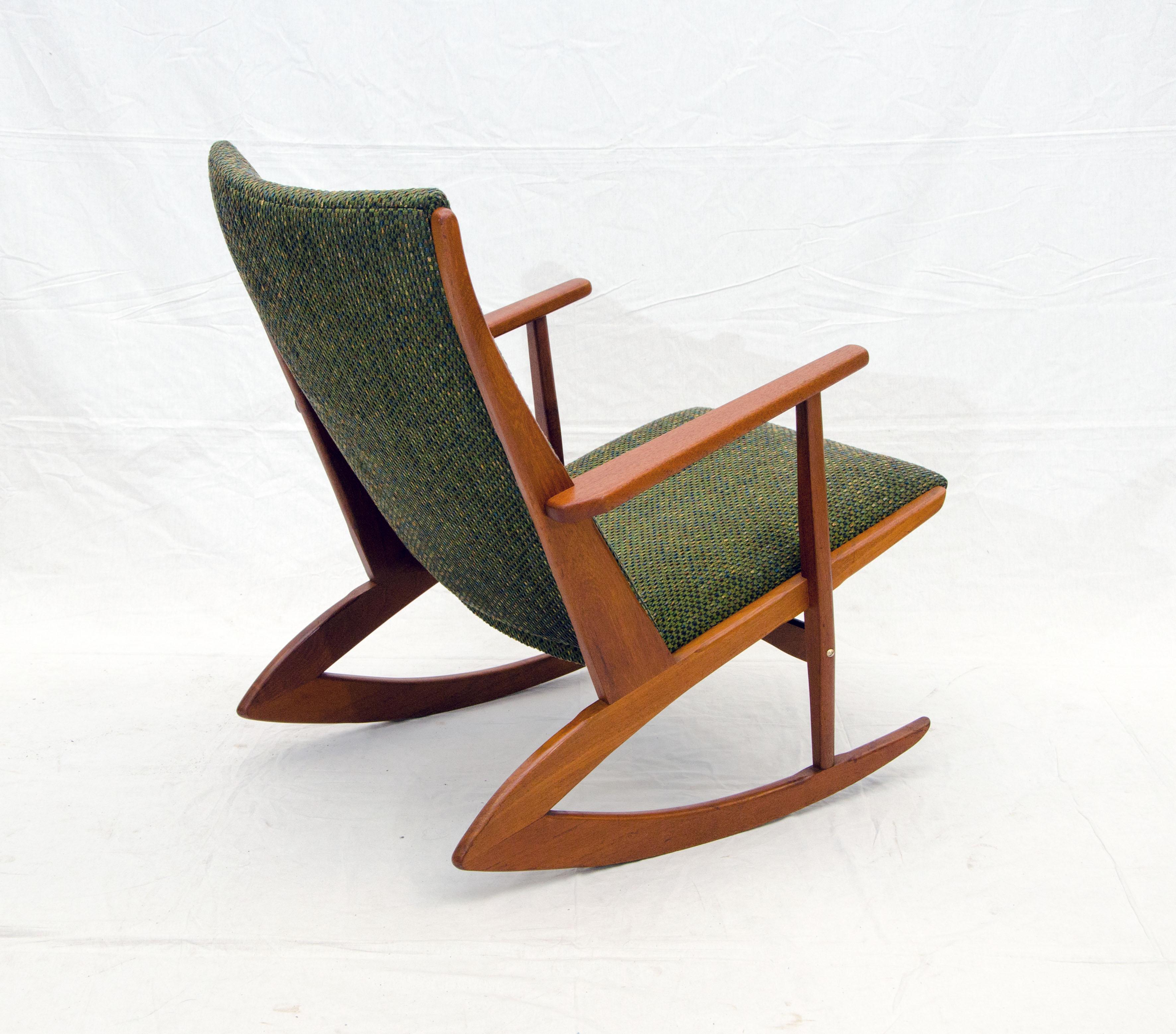 Danish Teak Boomerang Rocking Chair by Holger Georg Jensen 2