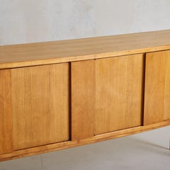 Danish Teak Bow-Front Credenza Attributed to Svend Madsen, 1960s