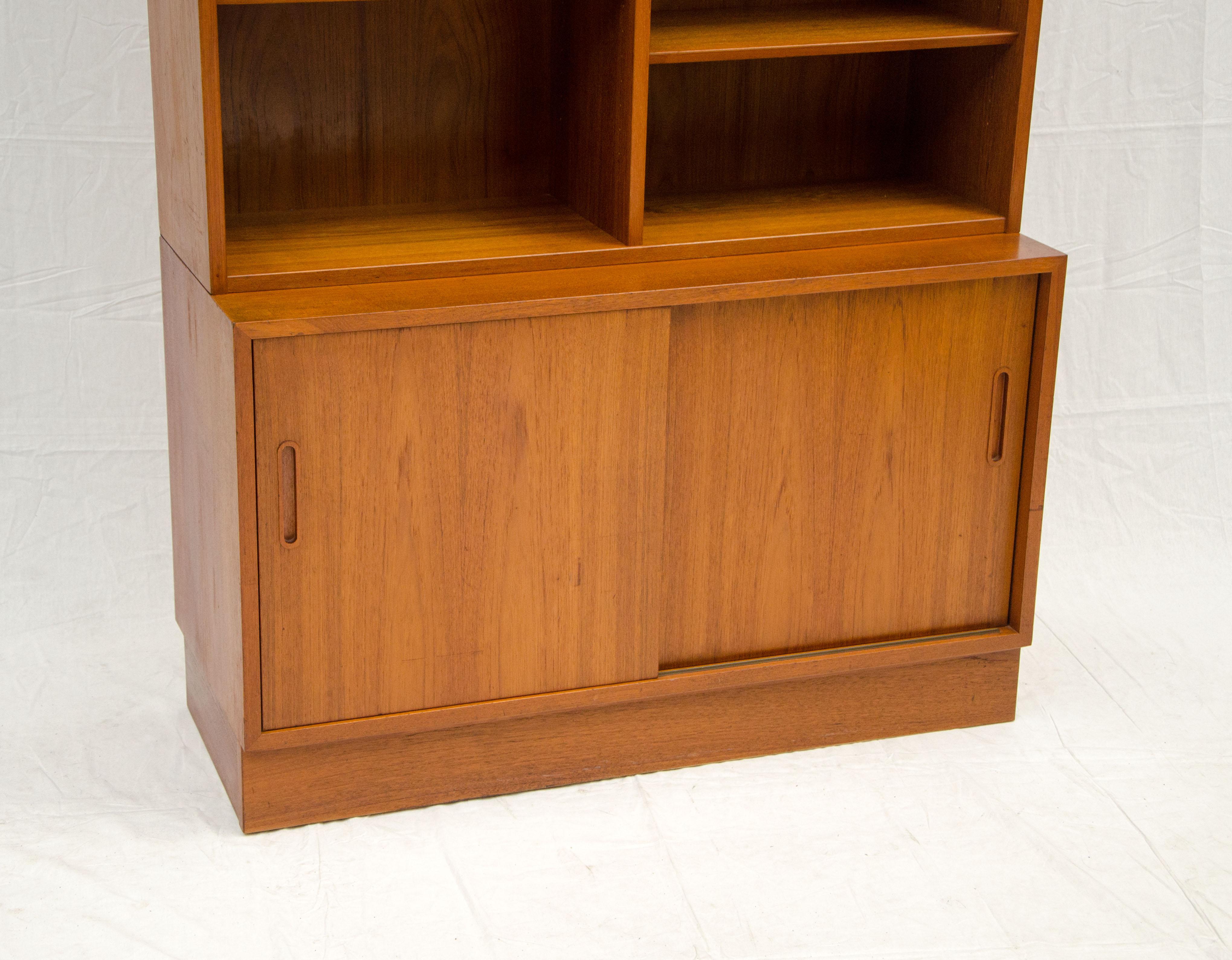 Scandinavian Modern Danish Teak Cabinet and Bookcase Poul Hundevad