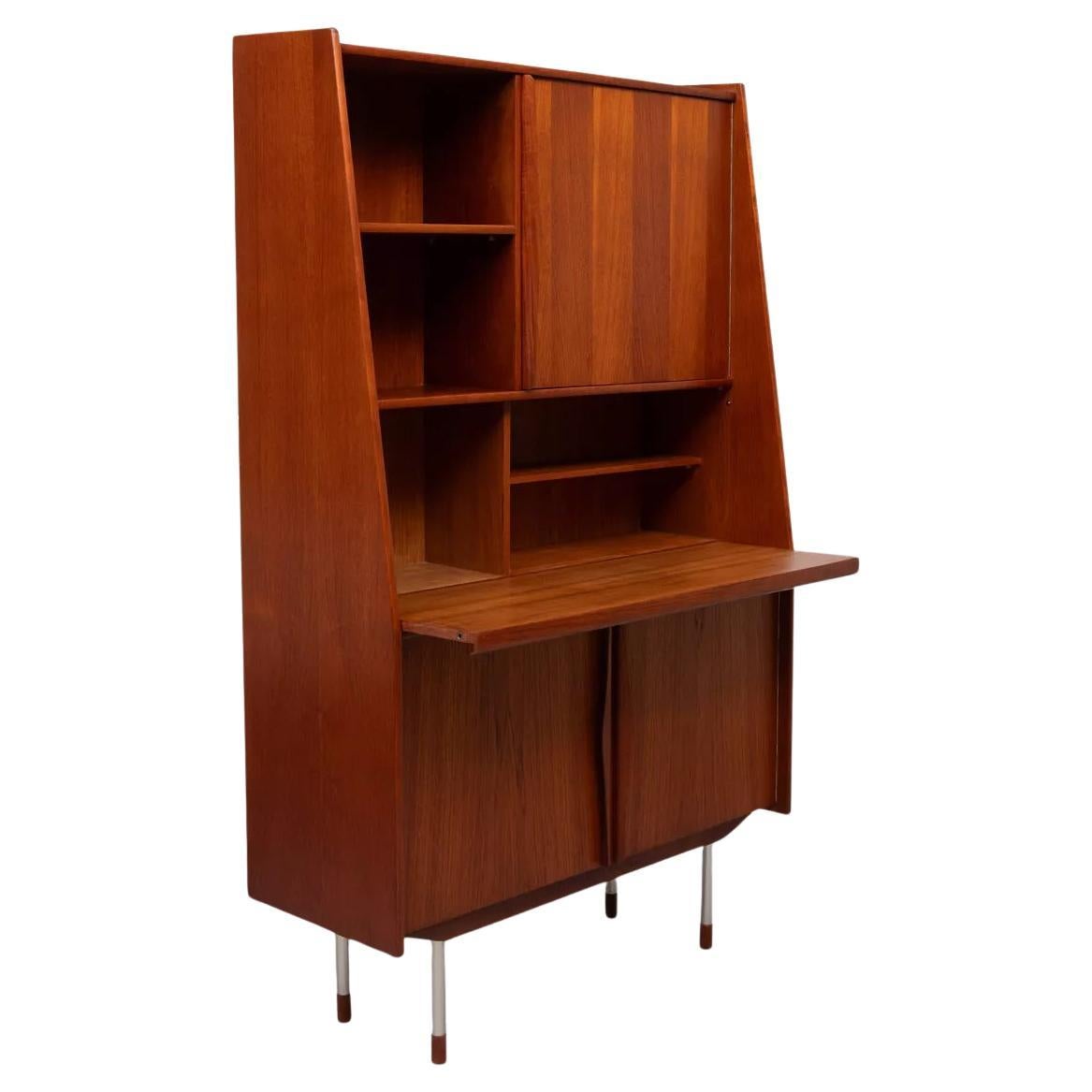 Danish teak cabinet and writing desk / bar, by Arne Vodder, 1960s