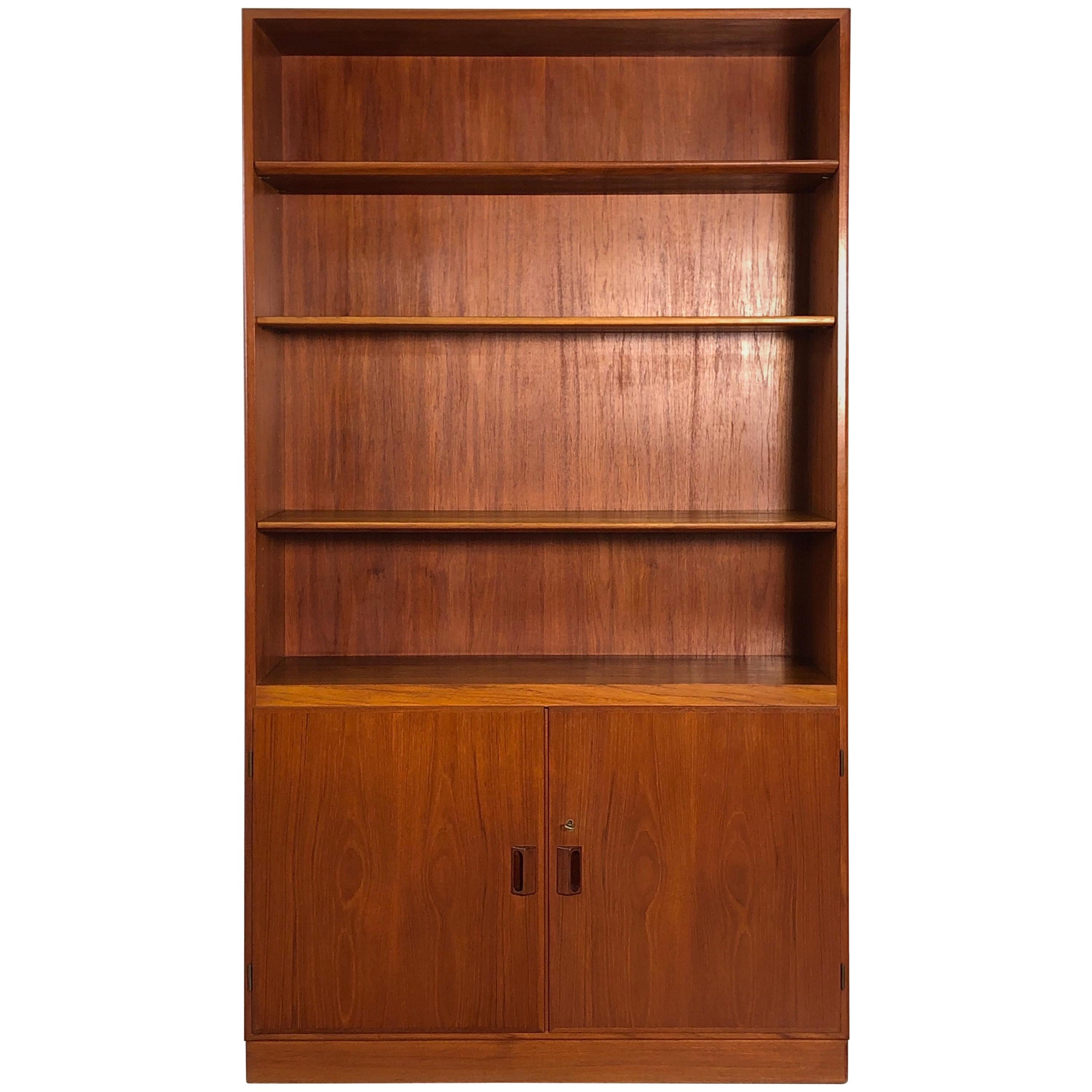 Danish Teak Cabinet Bookcase by Børge Mogensen for Povl Dinesen Furniture Co For Sale