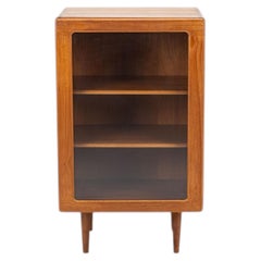 Danish teak cabinet with glass doors