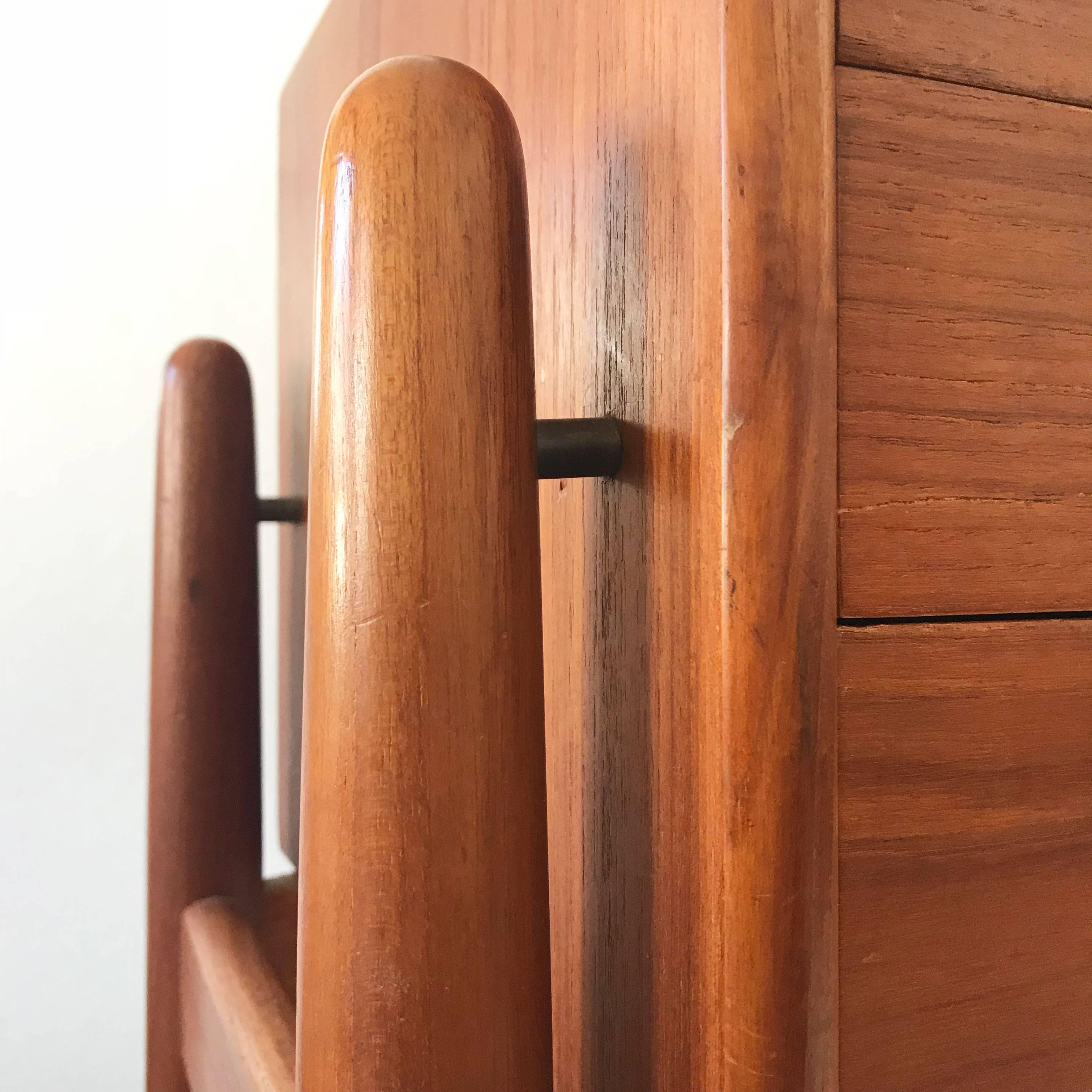 Danish Teak Cabinet with Planter and Three-Drawers by Arne Vodder, 1960s 1