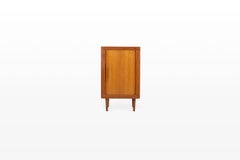 Danish teak cabinet with sliding tambour doors