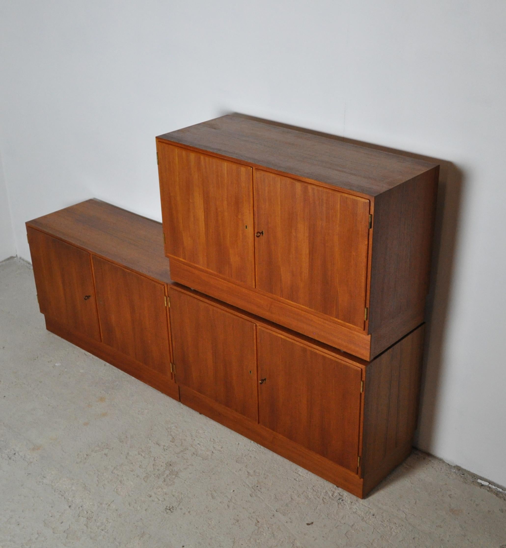 Danish Teak Cabinets by Hundevad & Co, Set of 3 7