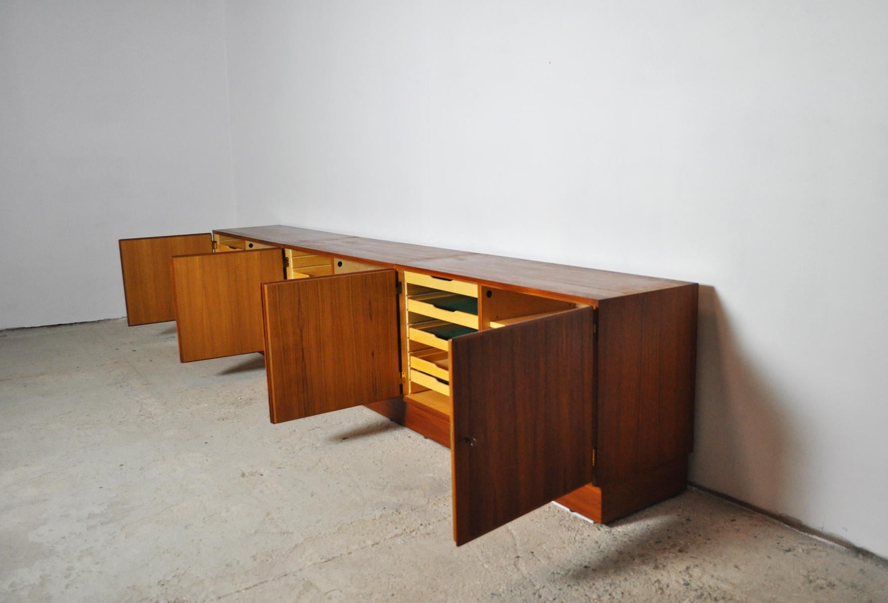 Scandinavian Modern Danish Teak Cabinets by Hundevad & Co, Set of 3