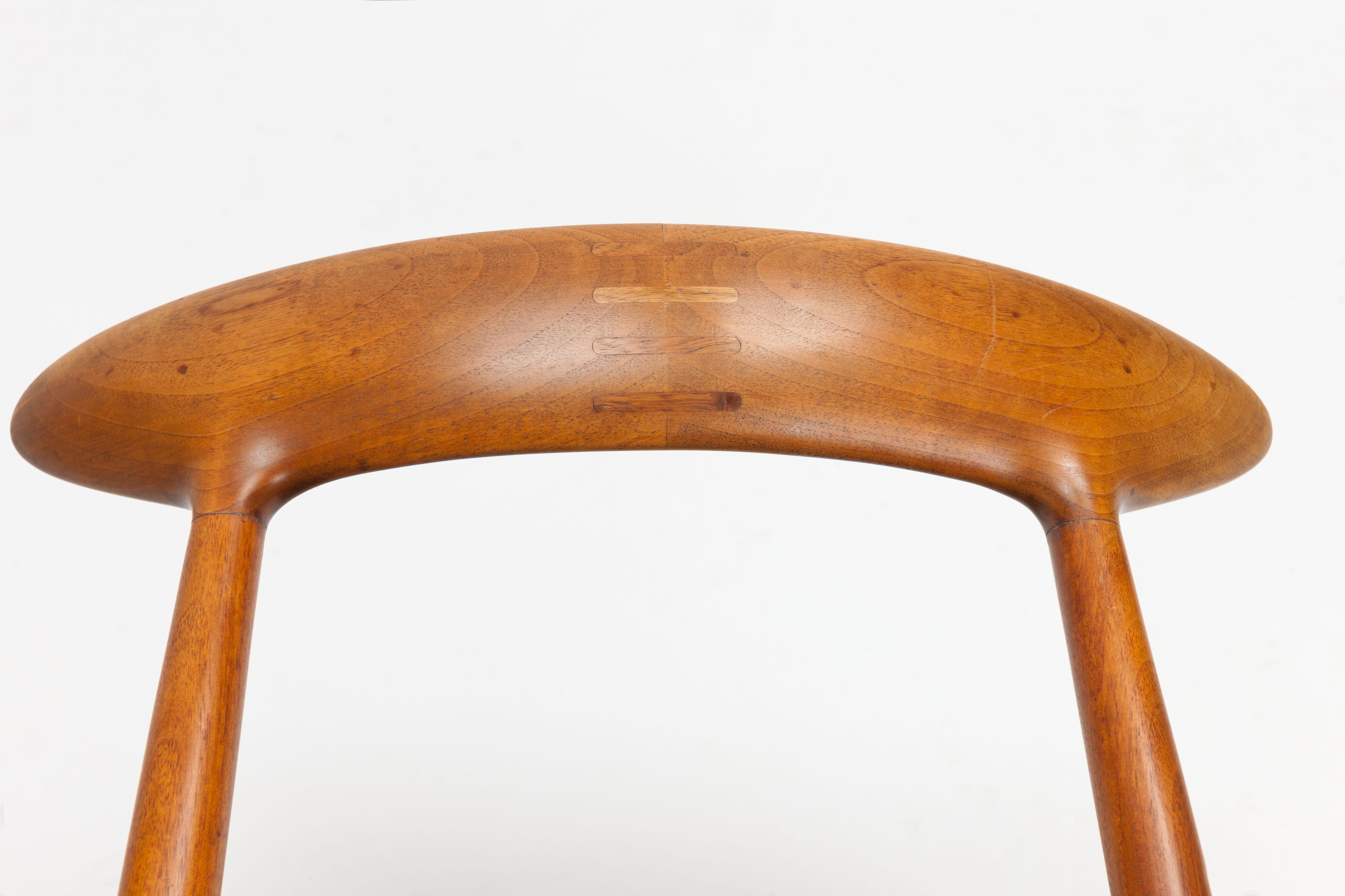 Danish Teak Chair by Kurt Østervig with Wooden Inlay Back Support 4