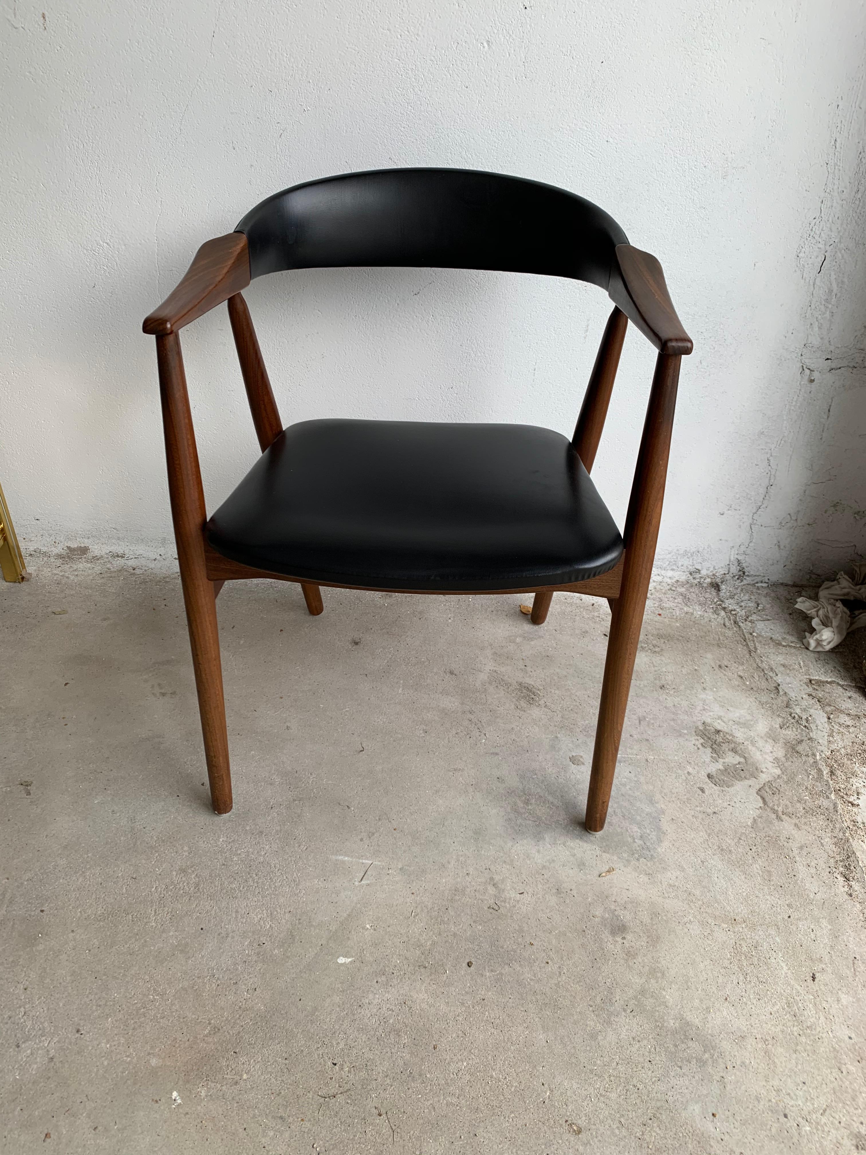 Danish 20th Century Scandinavian Modern Black Teak Chair from Farstrup Møbler, 1960s