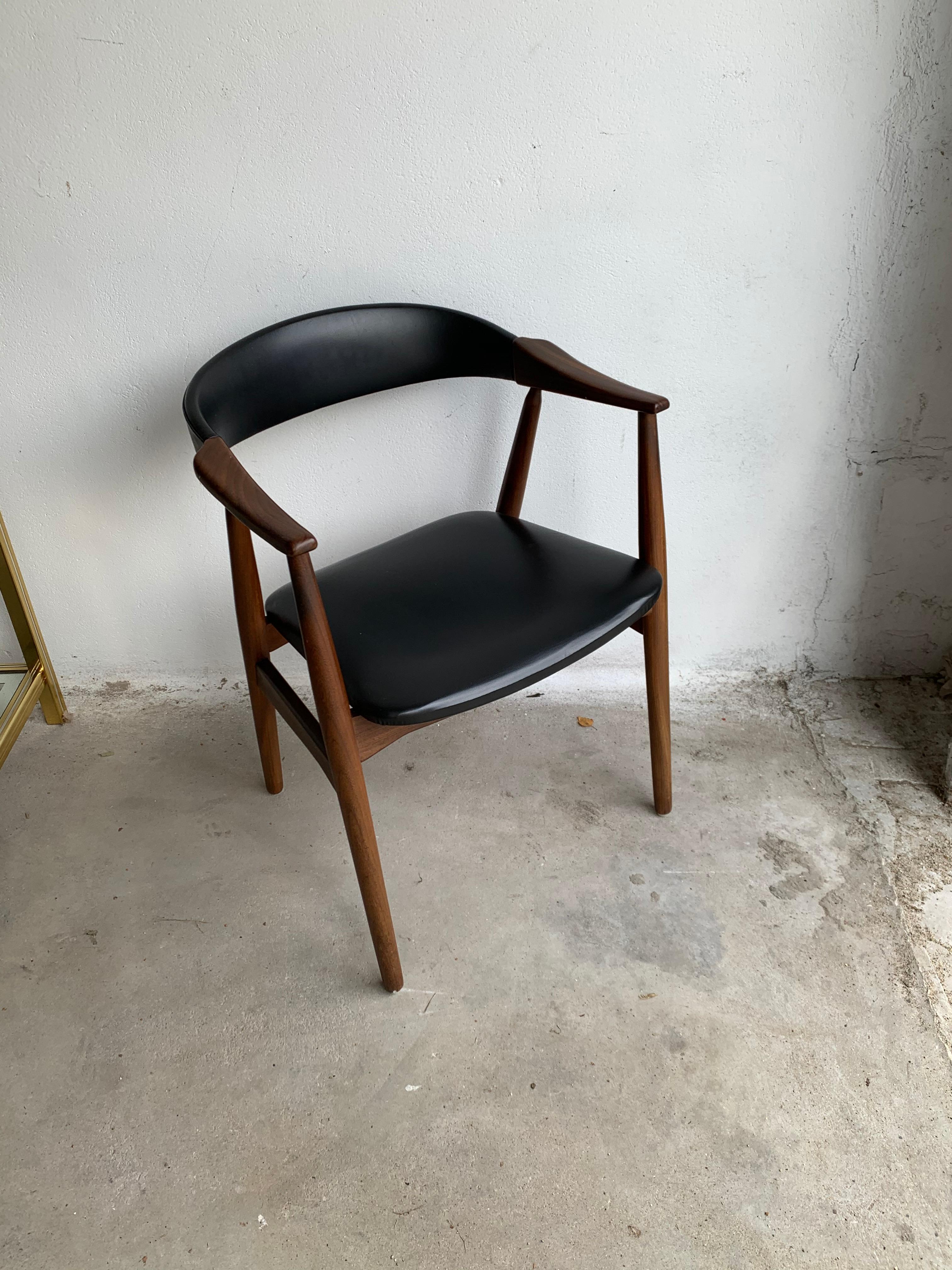 Mid-20th Century 20th Century Scandinavian Modern Black Teak Chair from Farstrup Møbler, 1960s
