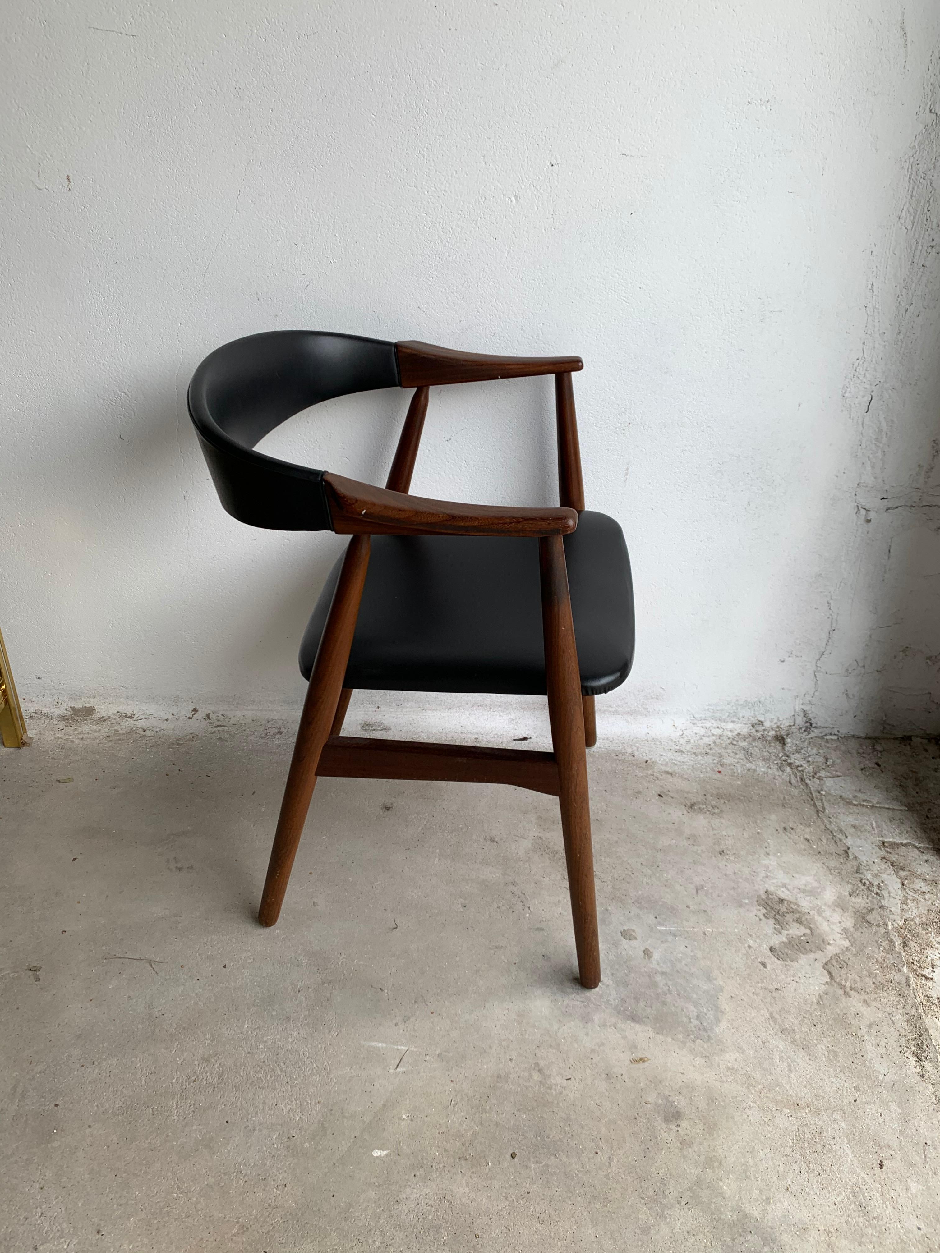 20th Century Scandinavian Modern Black Teak Chair from Farstrup Møbler, 1960s 1