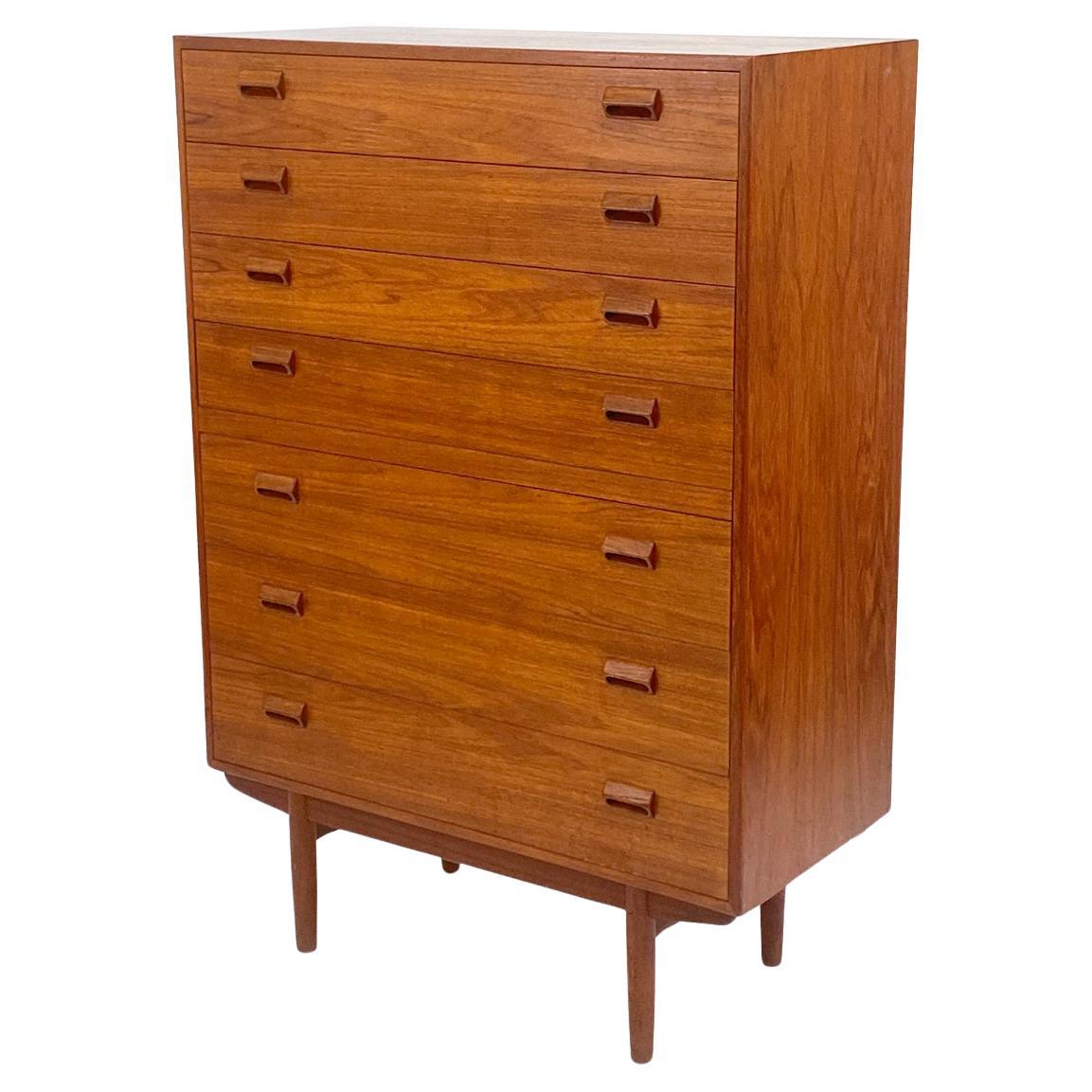 Danish Teak Chest of Drawers By Borge Mogensen For Soborg, C.1950's